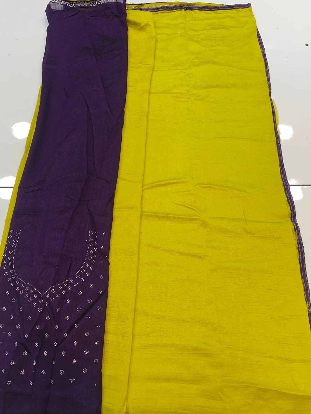 Fancy Stone Border Saree ( 3272A-R42 )