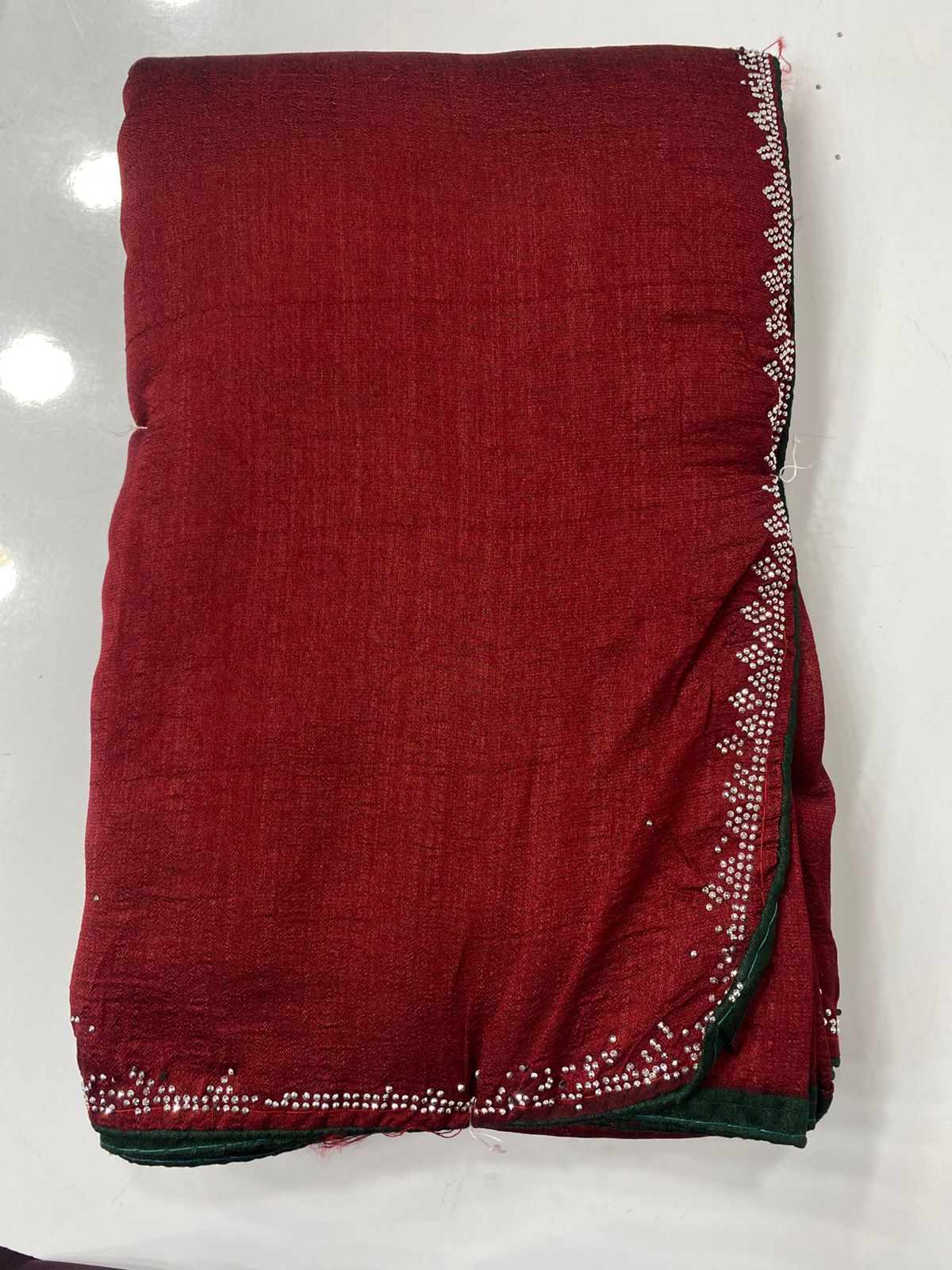 Fancy Stone Border Saree ( 3272A-R42 )