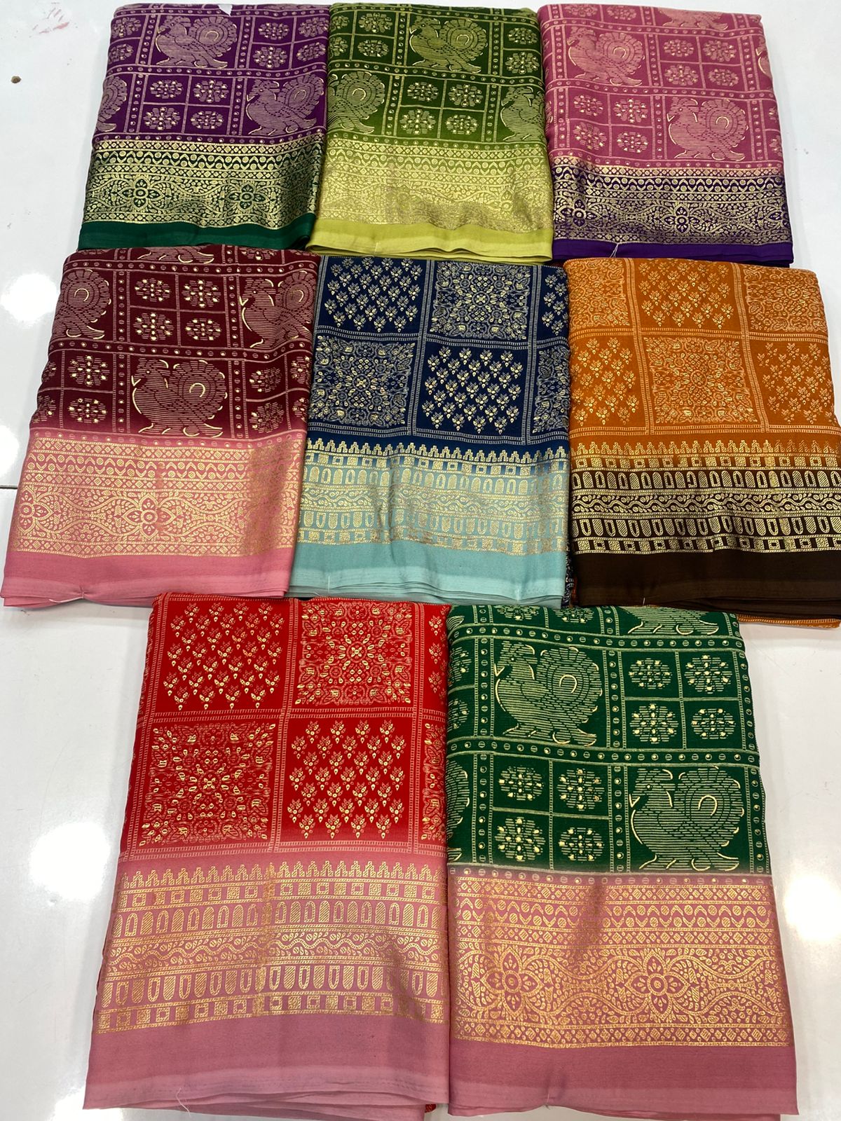 Fancy Georgette Foil Print Saree (3408-35)