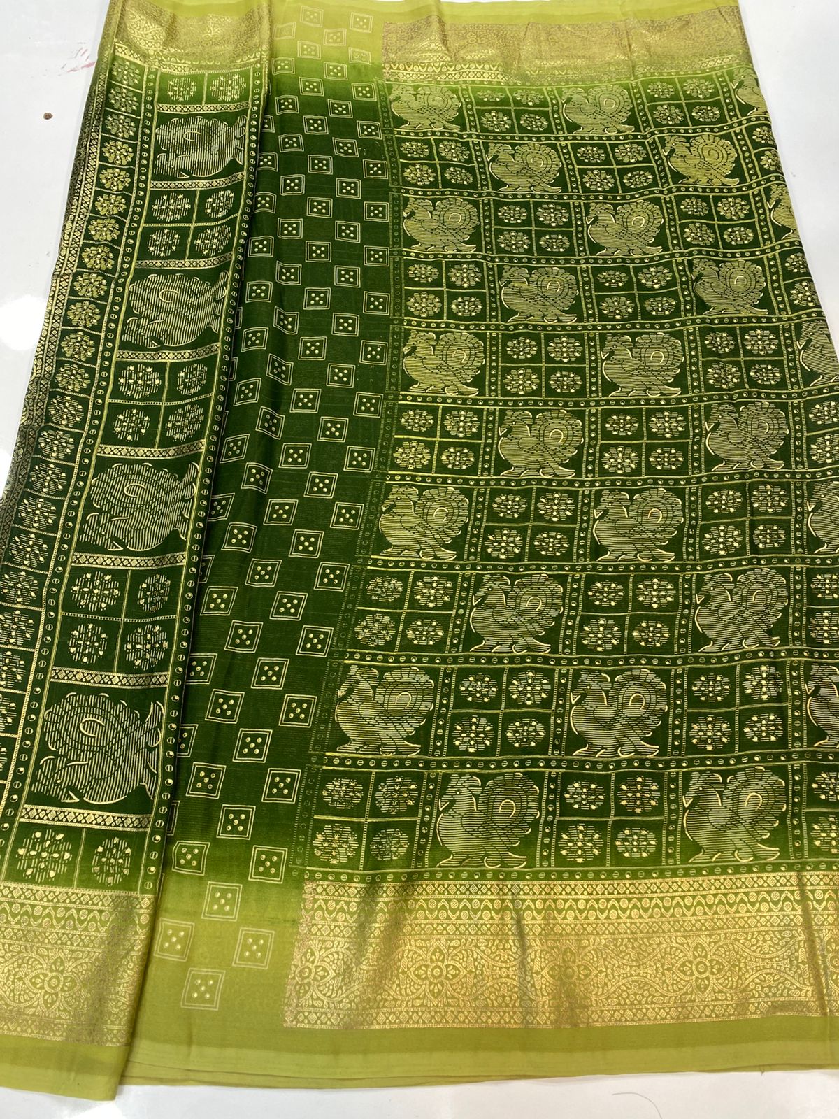 Fancy Georgette Foil Print Saree (3408-35)