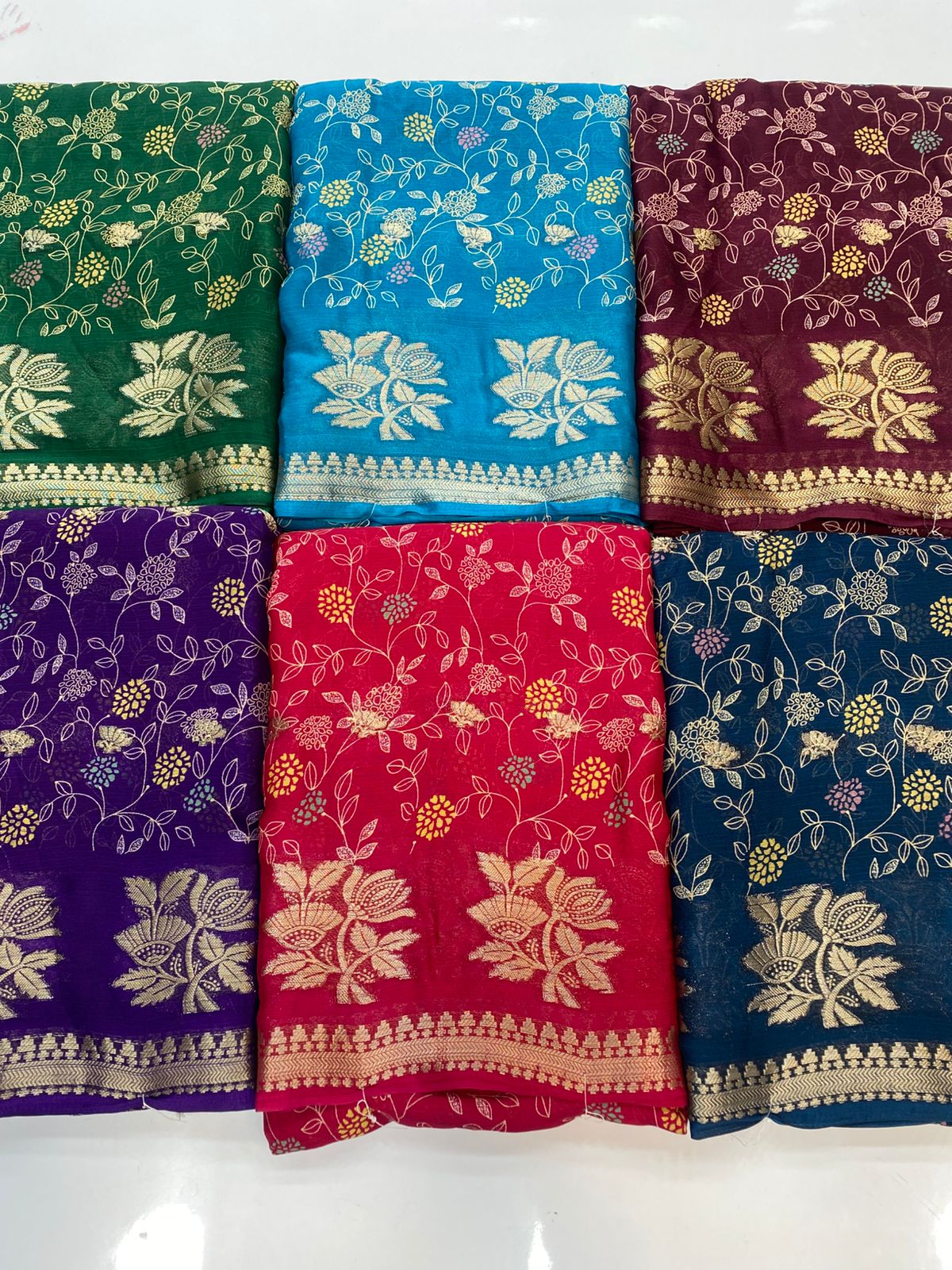 Fancy Soft Georgette Saree (3406-R33)