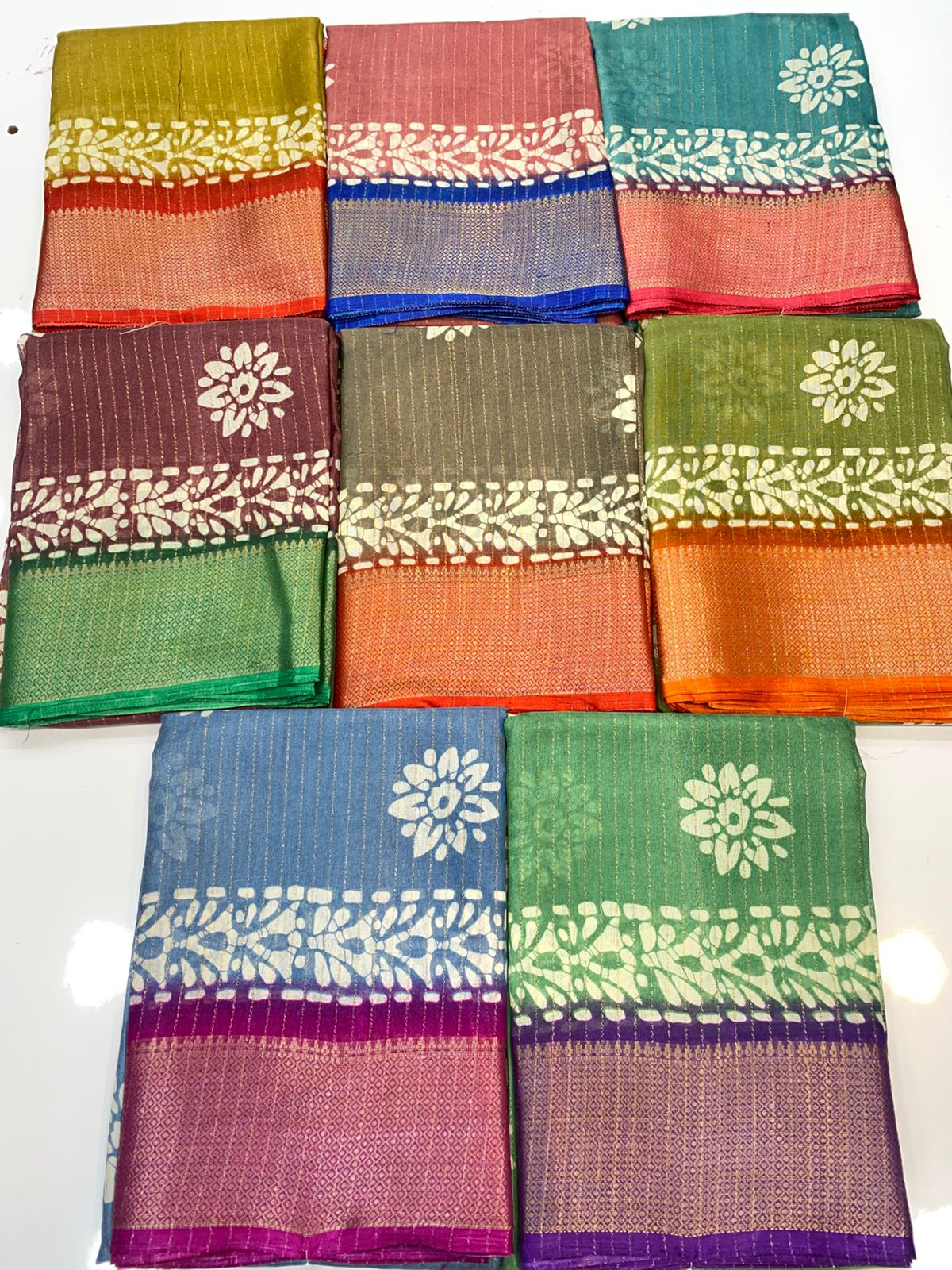 Fancy Georgette Print Saree(3421A-R36)