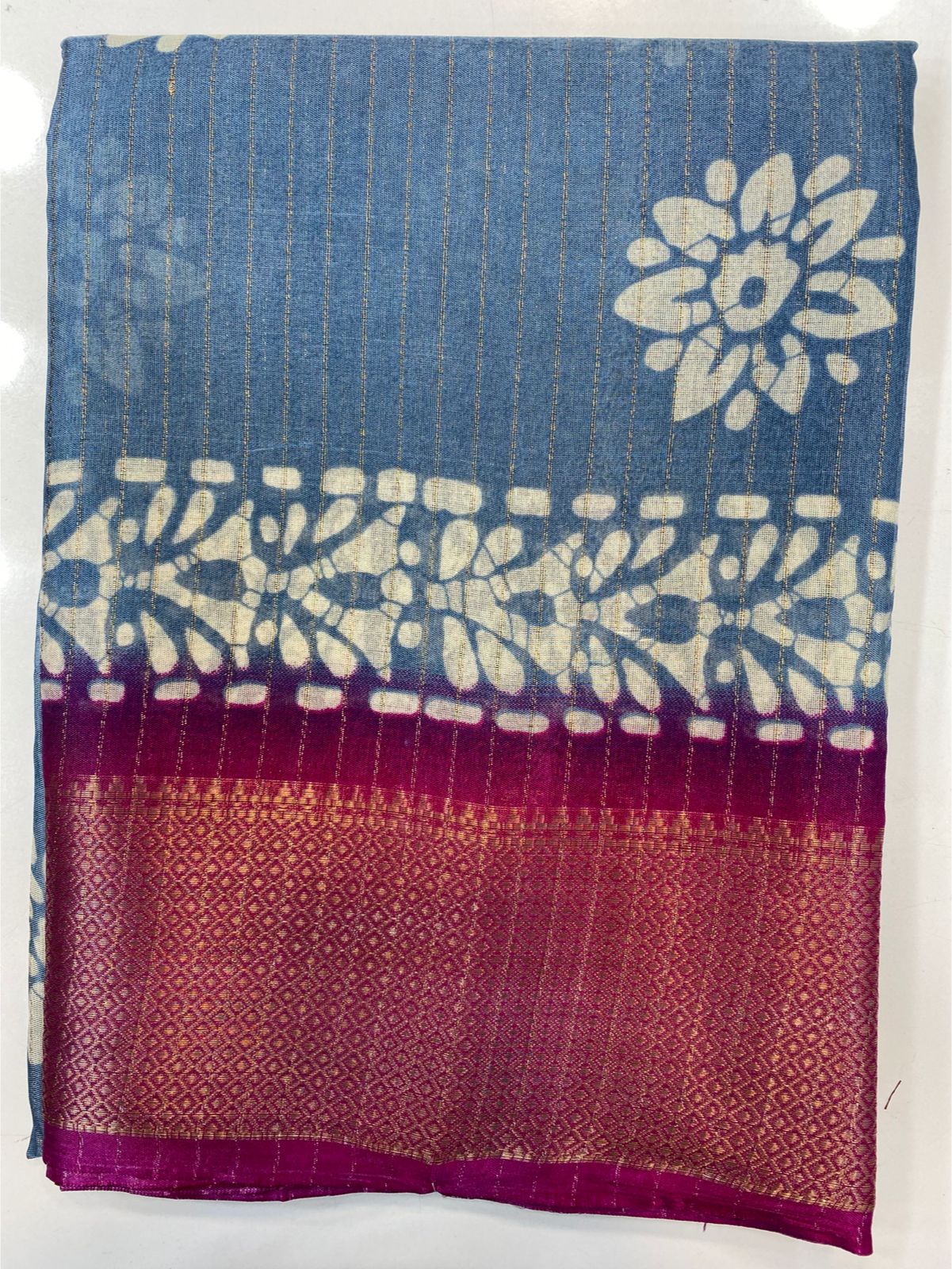 Fancy Georgette Print Saree(3421A-R36)