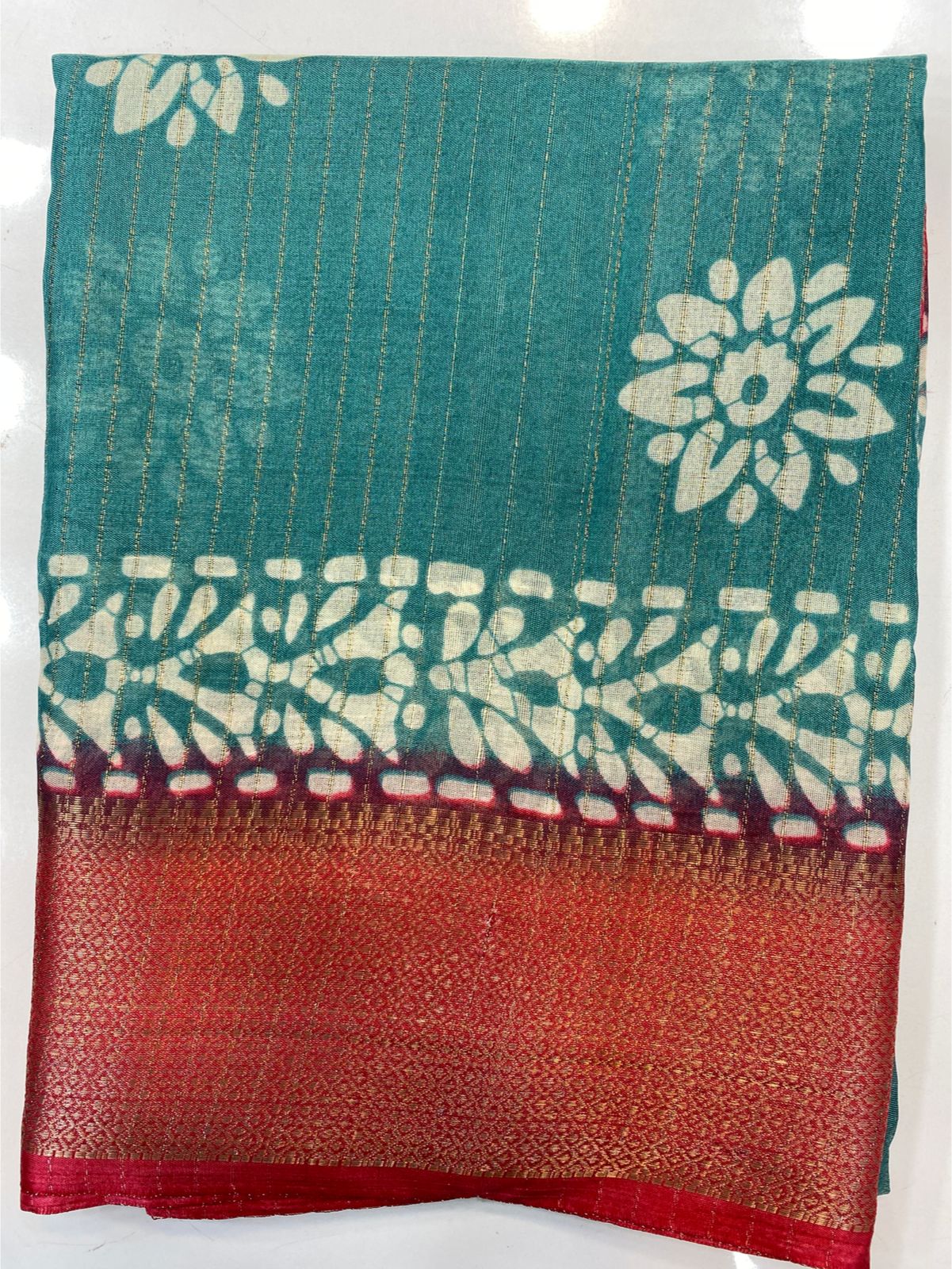Fancy Georgette Print Saree(3421A-R36)