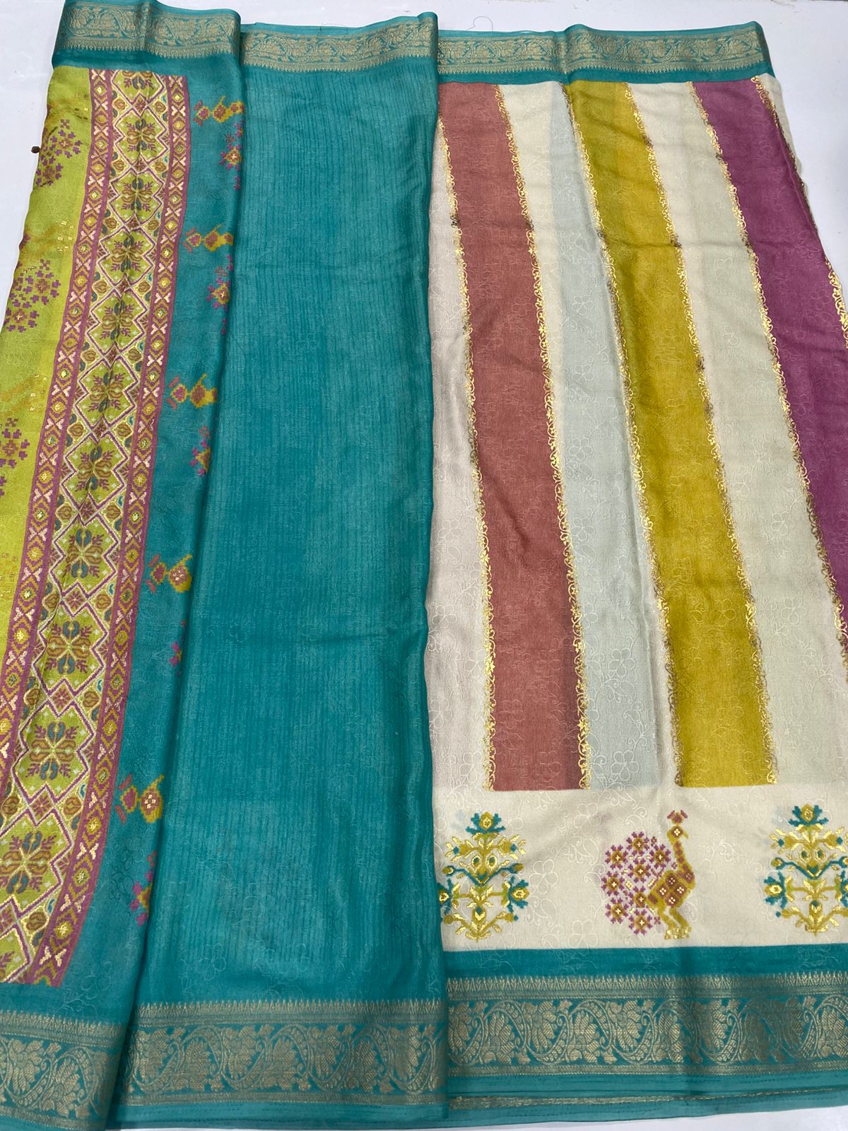 Fancy Georgette Foil Print Saree(3405-R29)