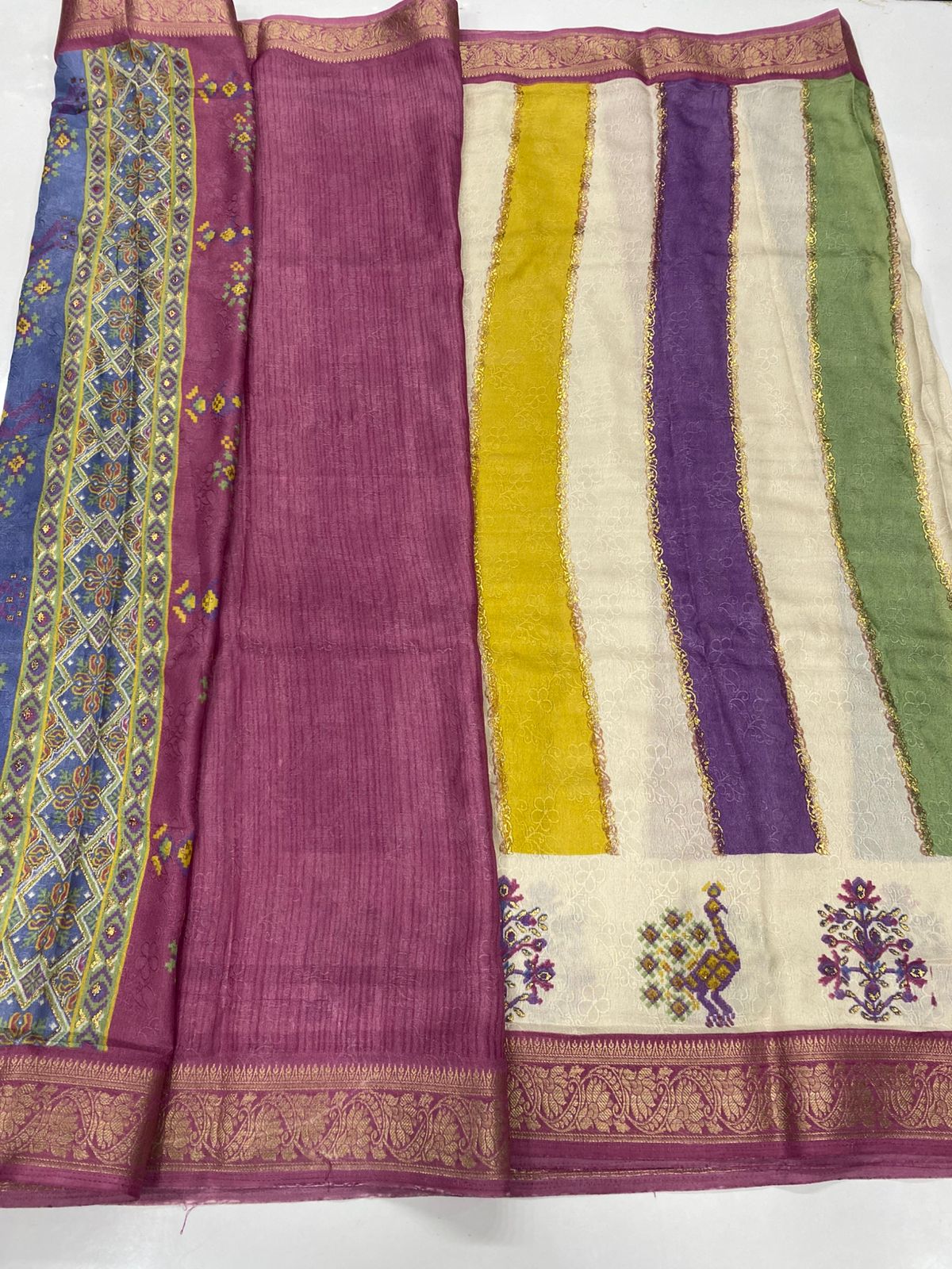 Fancy Georgette Foil Print Saree(3405-R29)