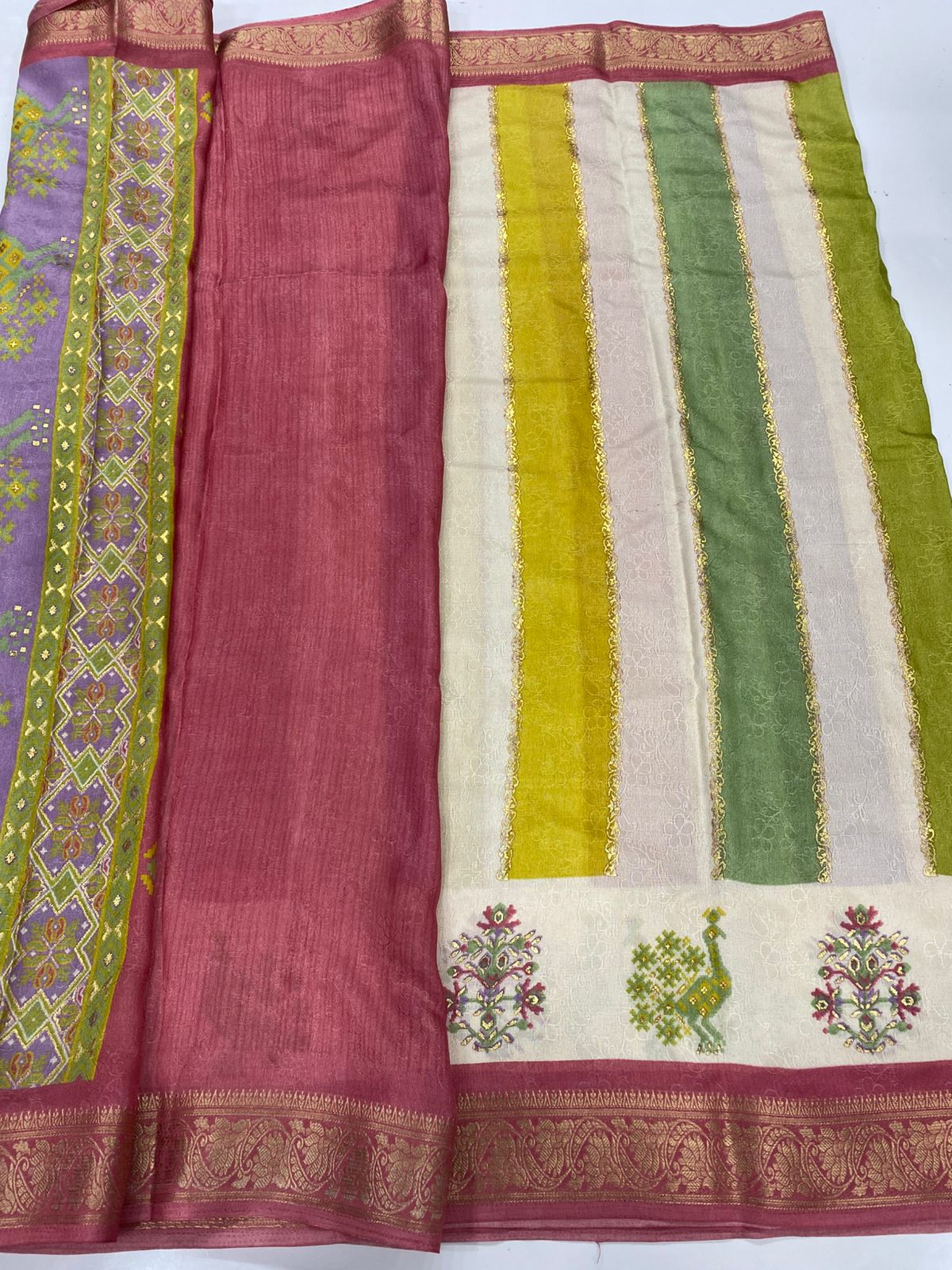 Fancy Georgette Foil Print Saree(3405-R29)