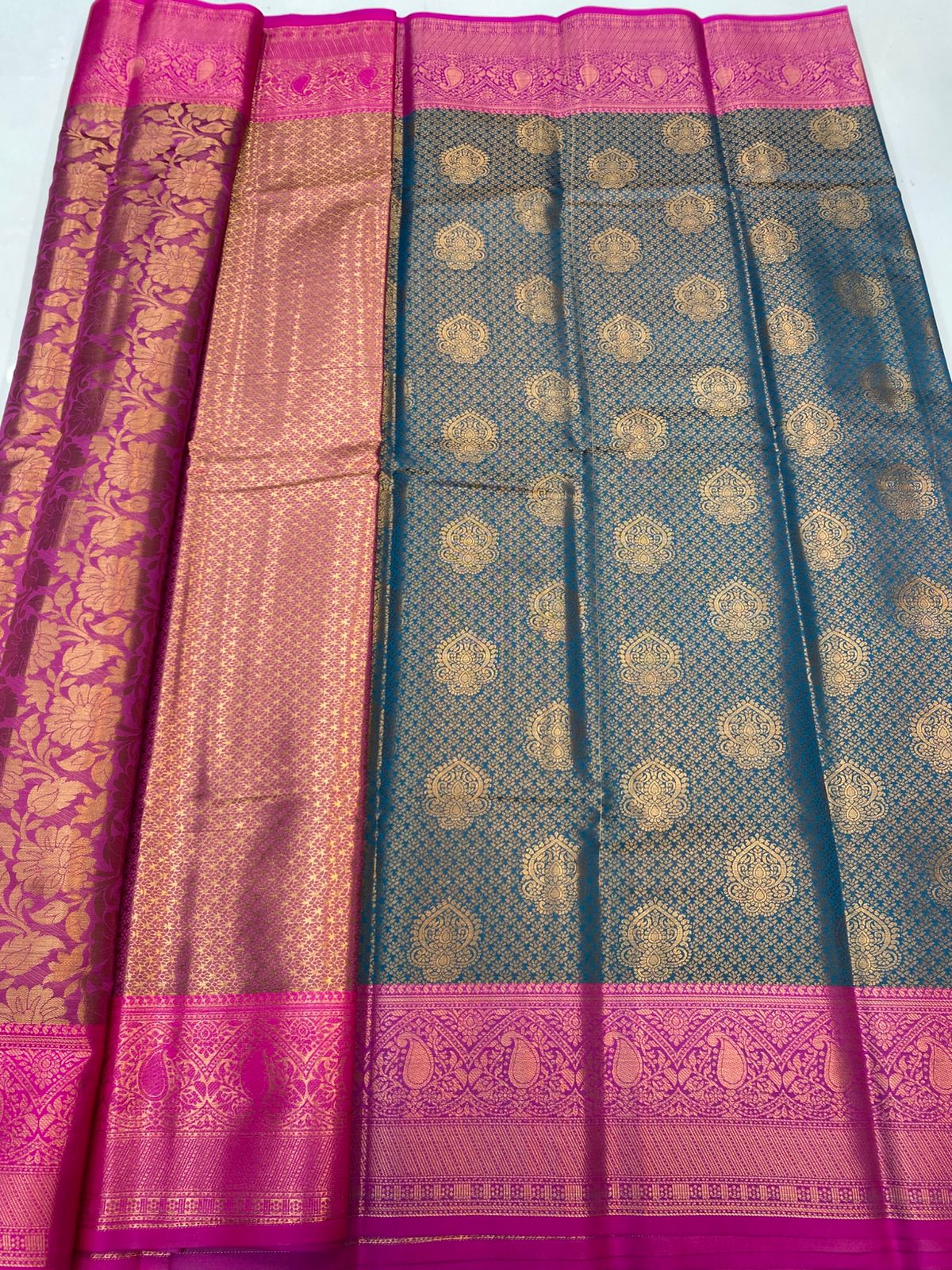 Semi Silk Broket Saree (3403G-R33)