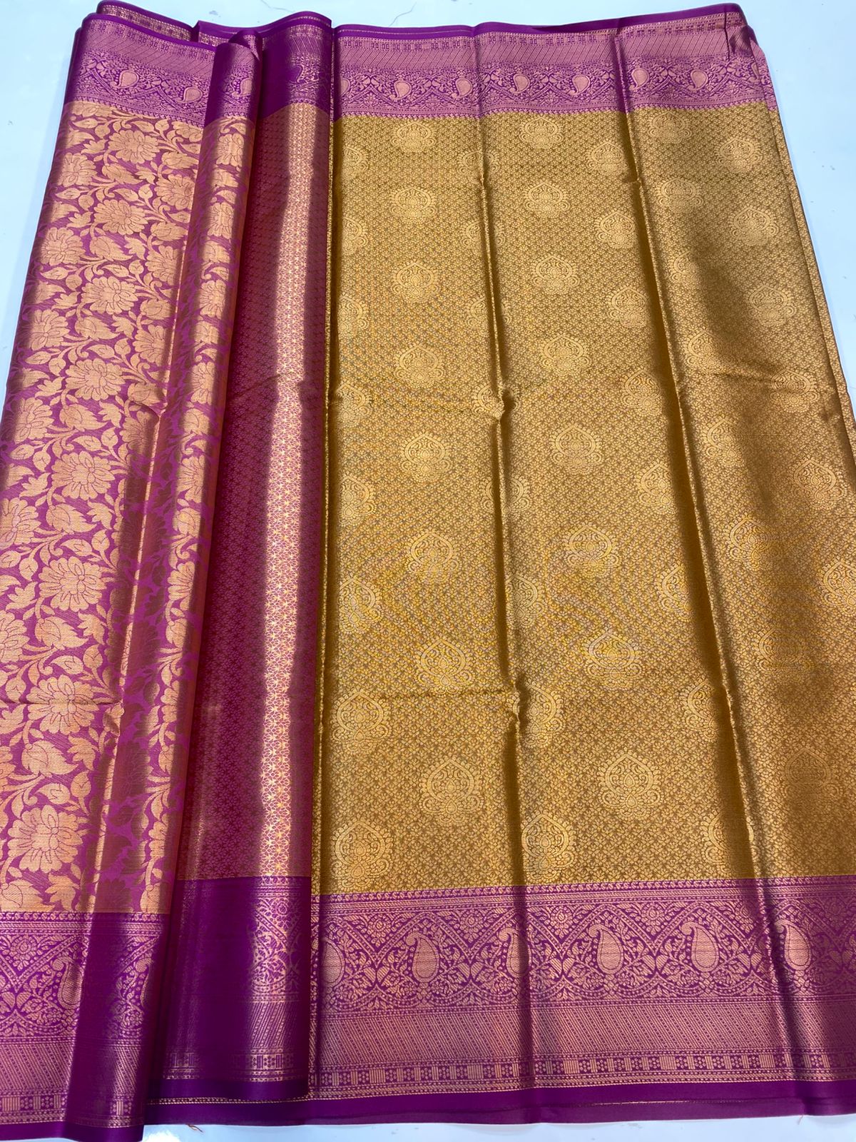 Semi Silk Broket Saree (3403G-R33)