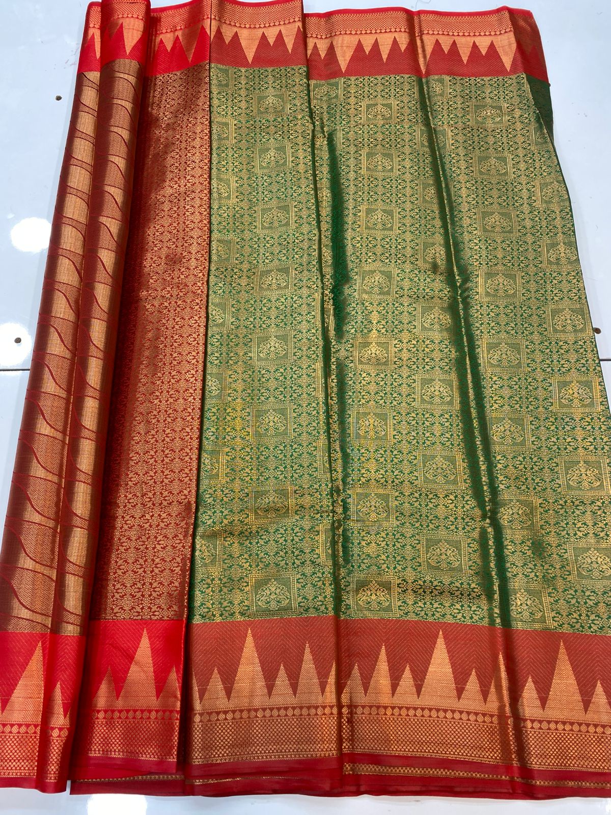 Semi Silk Broket Saree(3403H-R19)