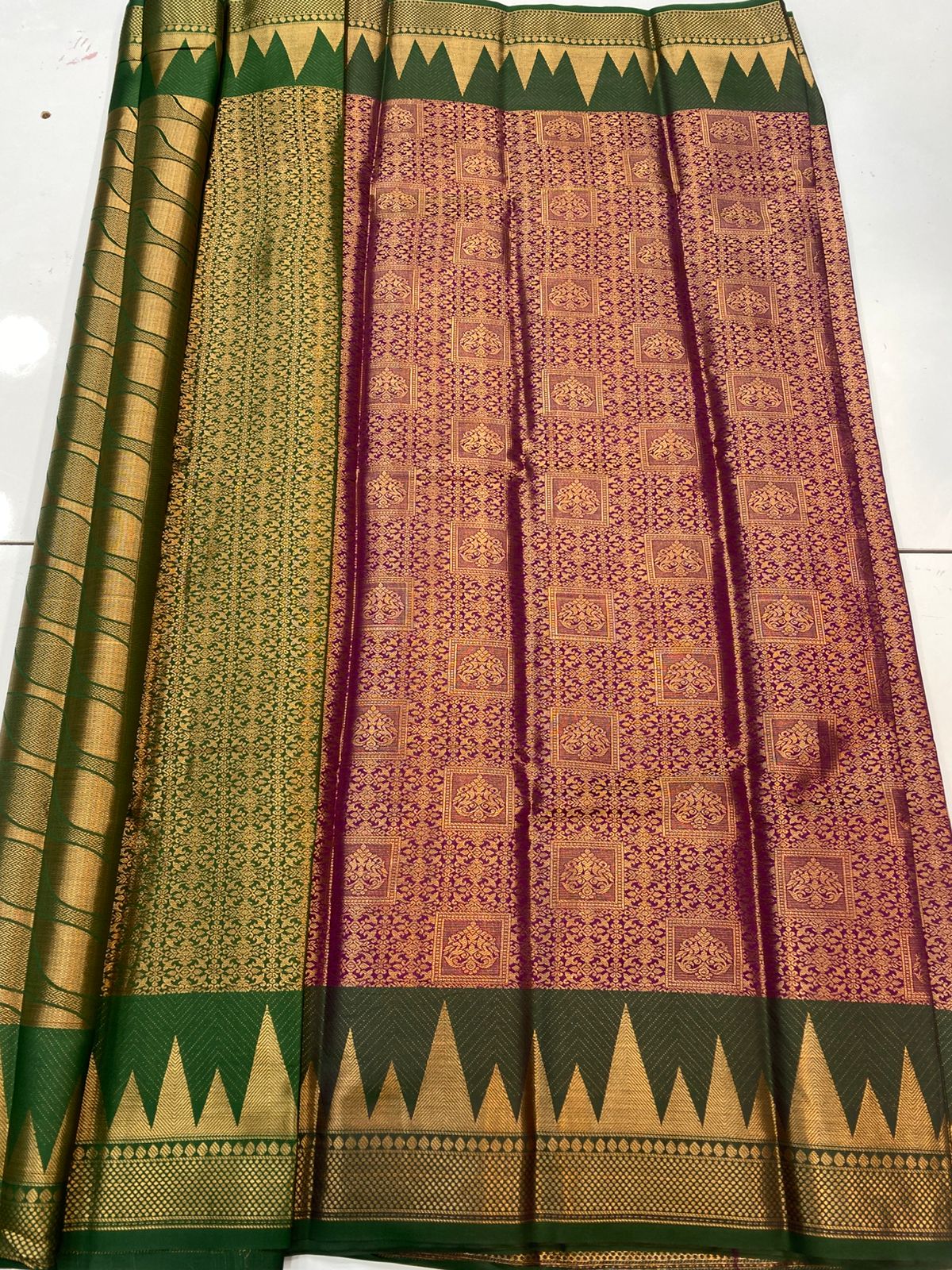 Semi Silk Broket Saree(3403H-R19)