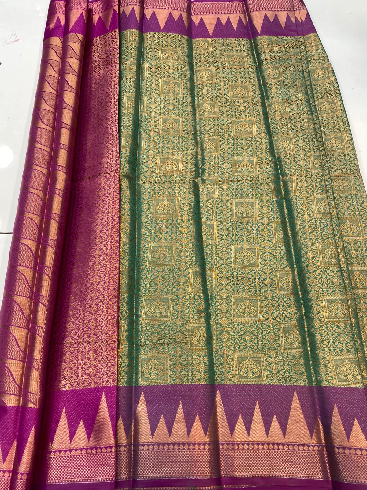 Semi Silk Broket Saree(3403H-R19)