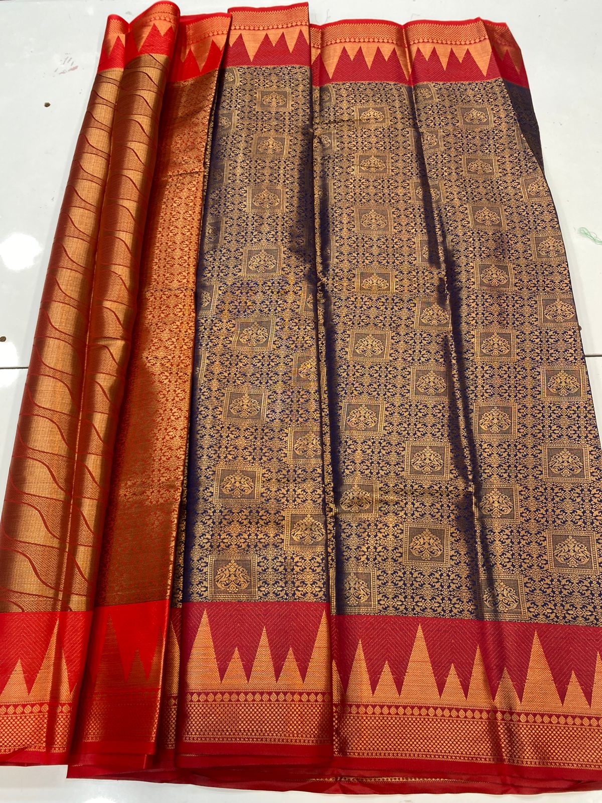 Semi Silk Broket Saree(3403H-R19)