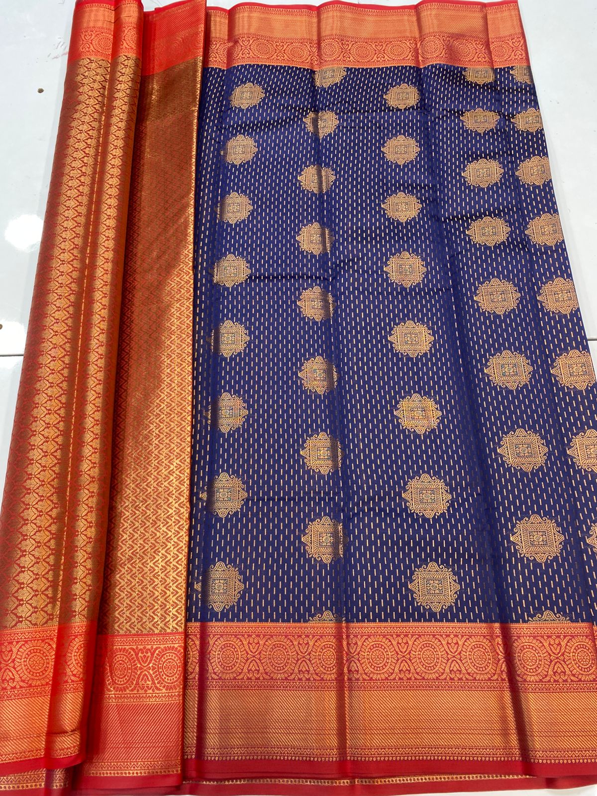 Semi Silk Broket Saree(3403J-R22)