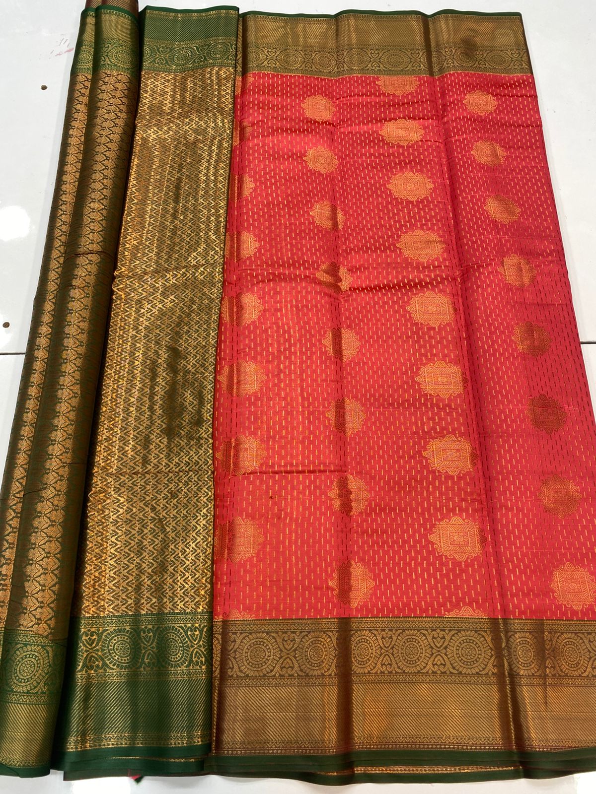Semi Silk Broket Saree(3403J-R22)