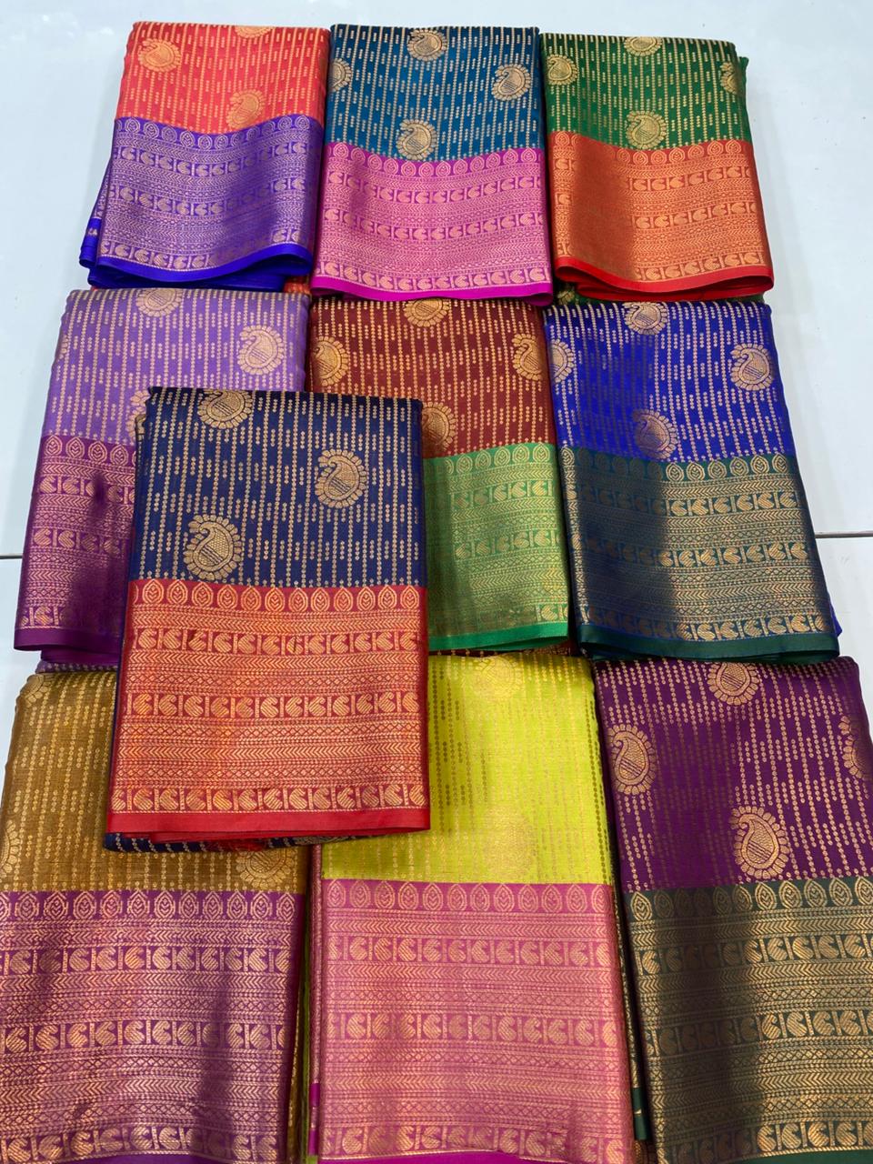 Semi Silk Broket Saree(3403K-R22)