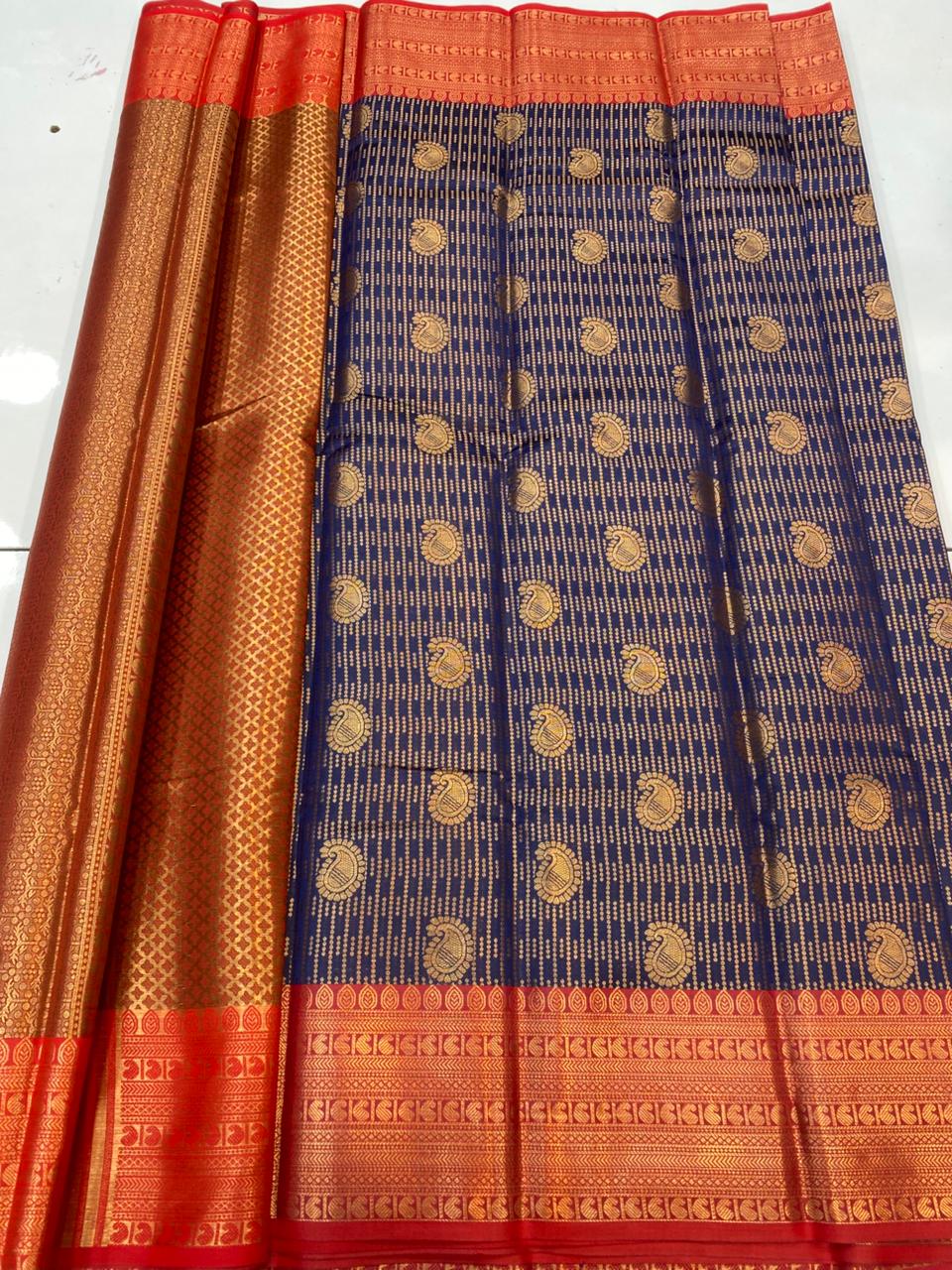 Semi Silk Broket Saree(3403K-R22)