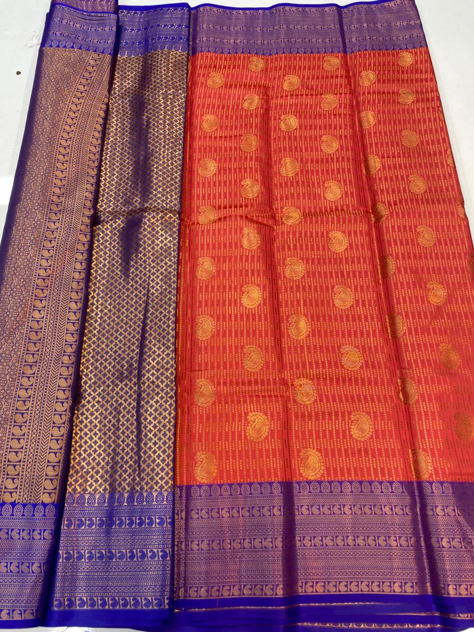 Semi Silk Broket Saree(3403K-R22)