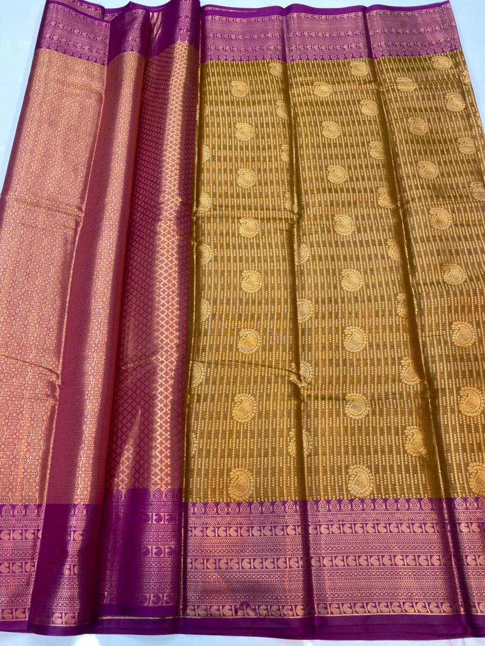 Semi Silk Broket Saree(3403K-R22)