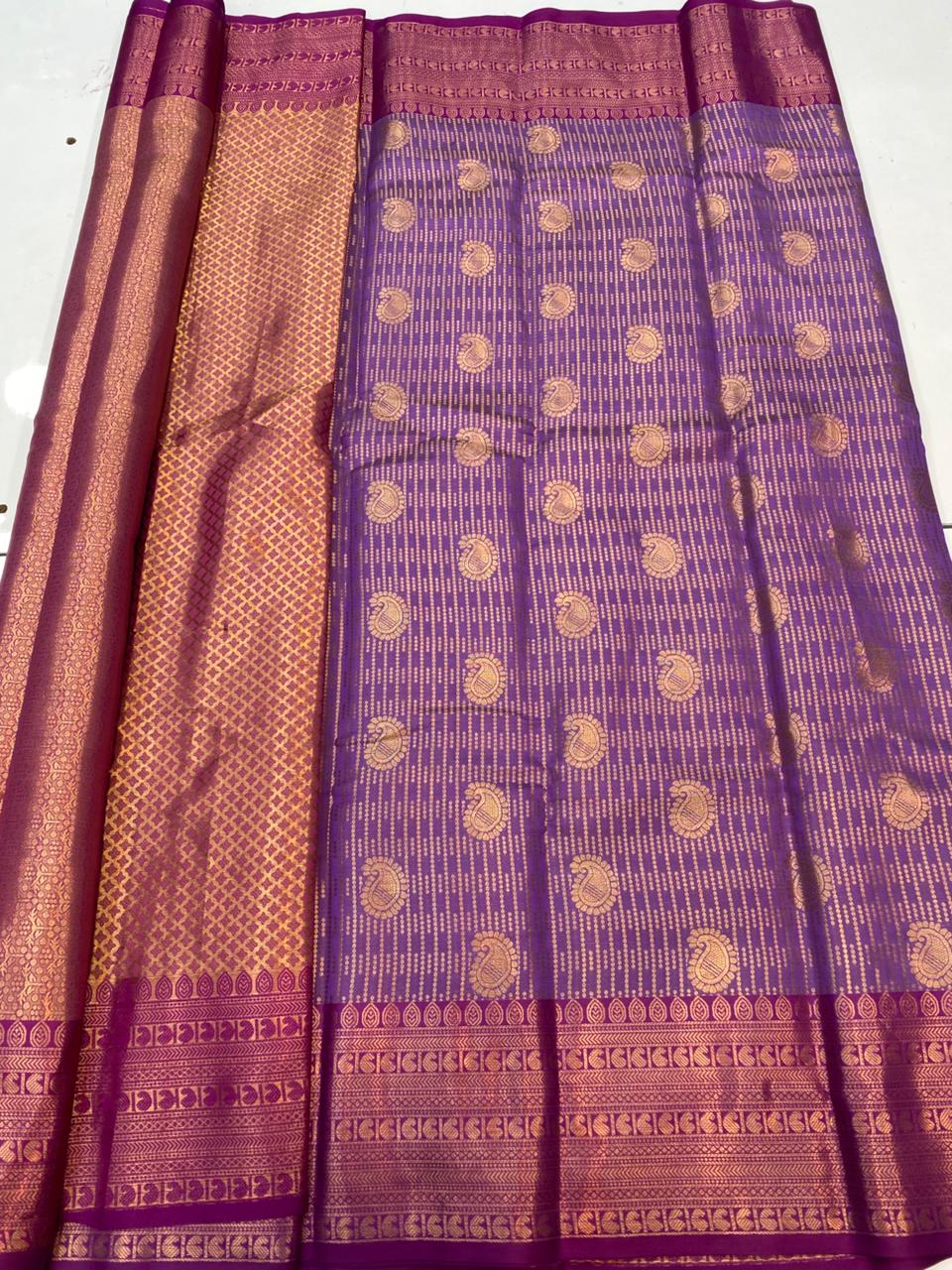 Semi Silk Broket Saree(3403K-R22)