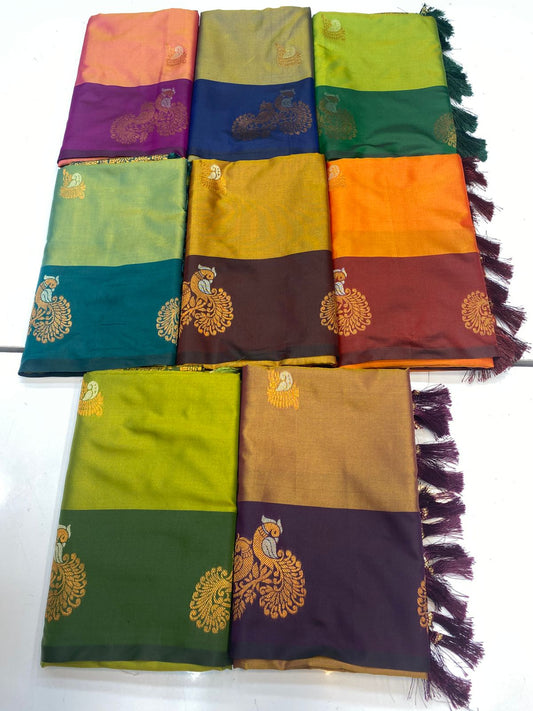 Semi Silk Butta Saree  ( 3257A-R8 )
