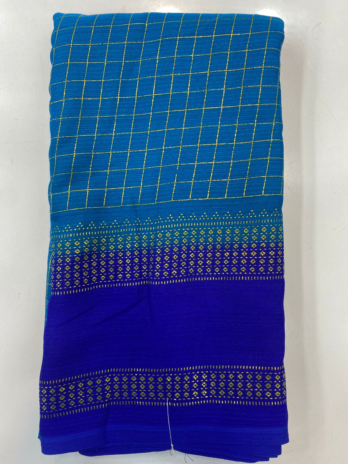 &nbsp;Fancy Georgette Zari Checks Saree(3445-R8)