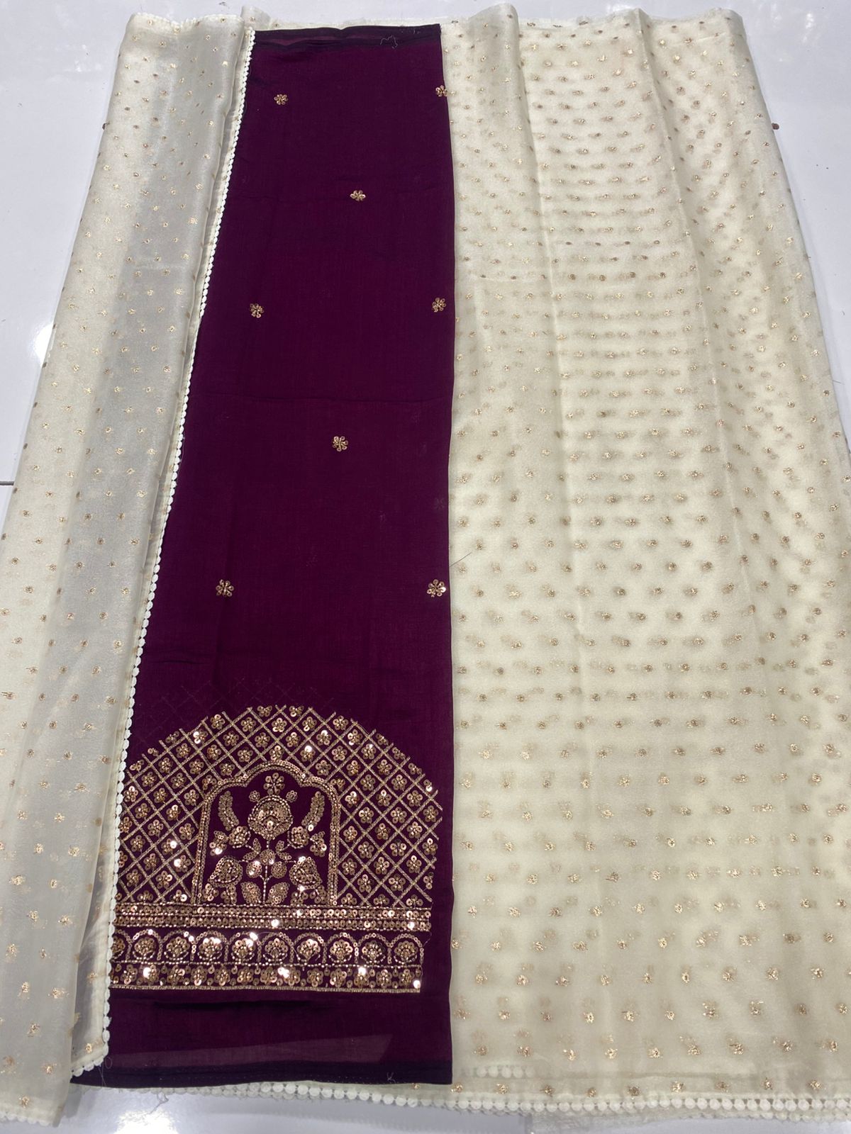 &nbsp;Fancy Georgette Zari Butta Saree(3284-R41)