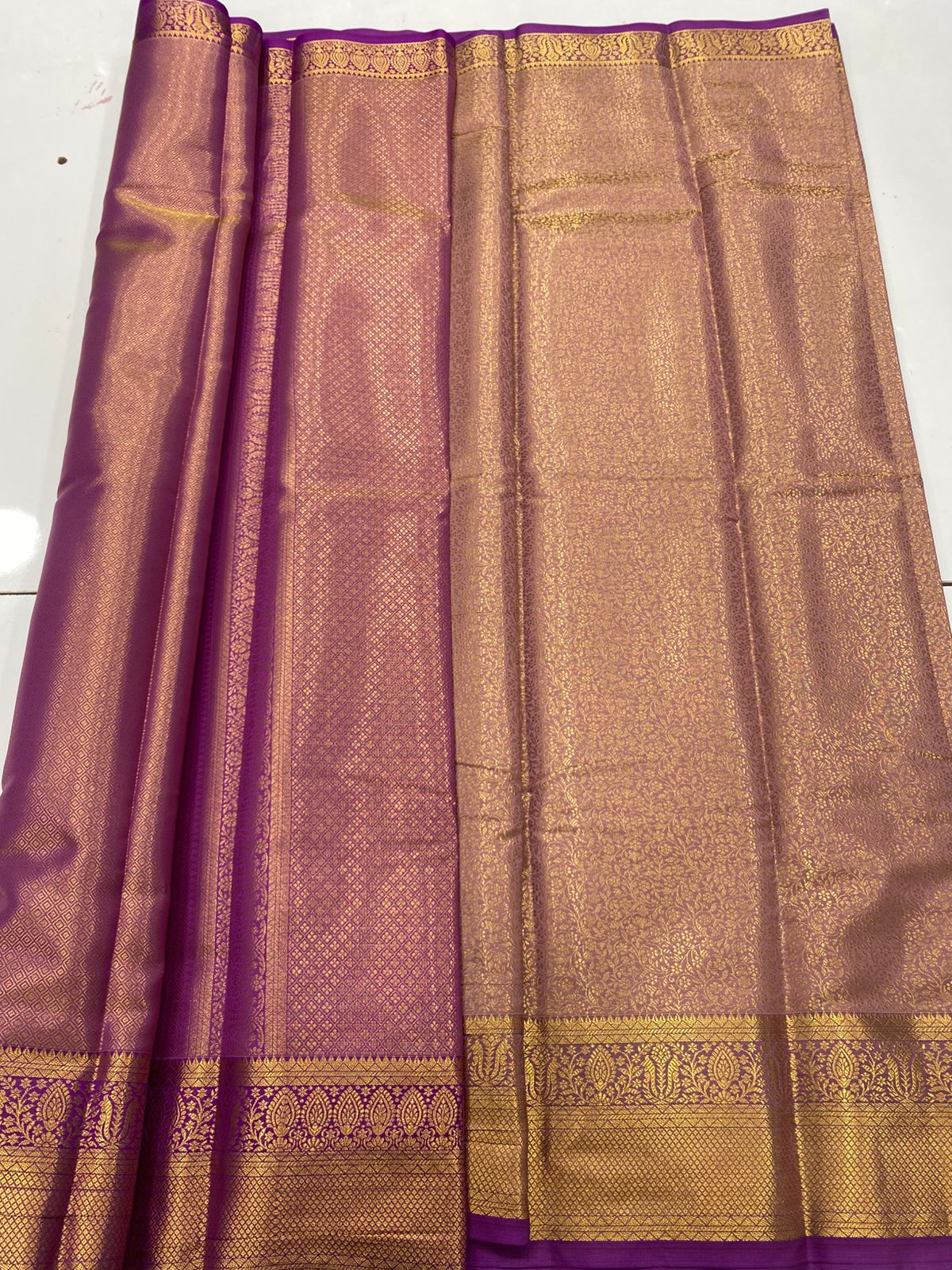 Semi Silk Broket Saree (3428-R3)