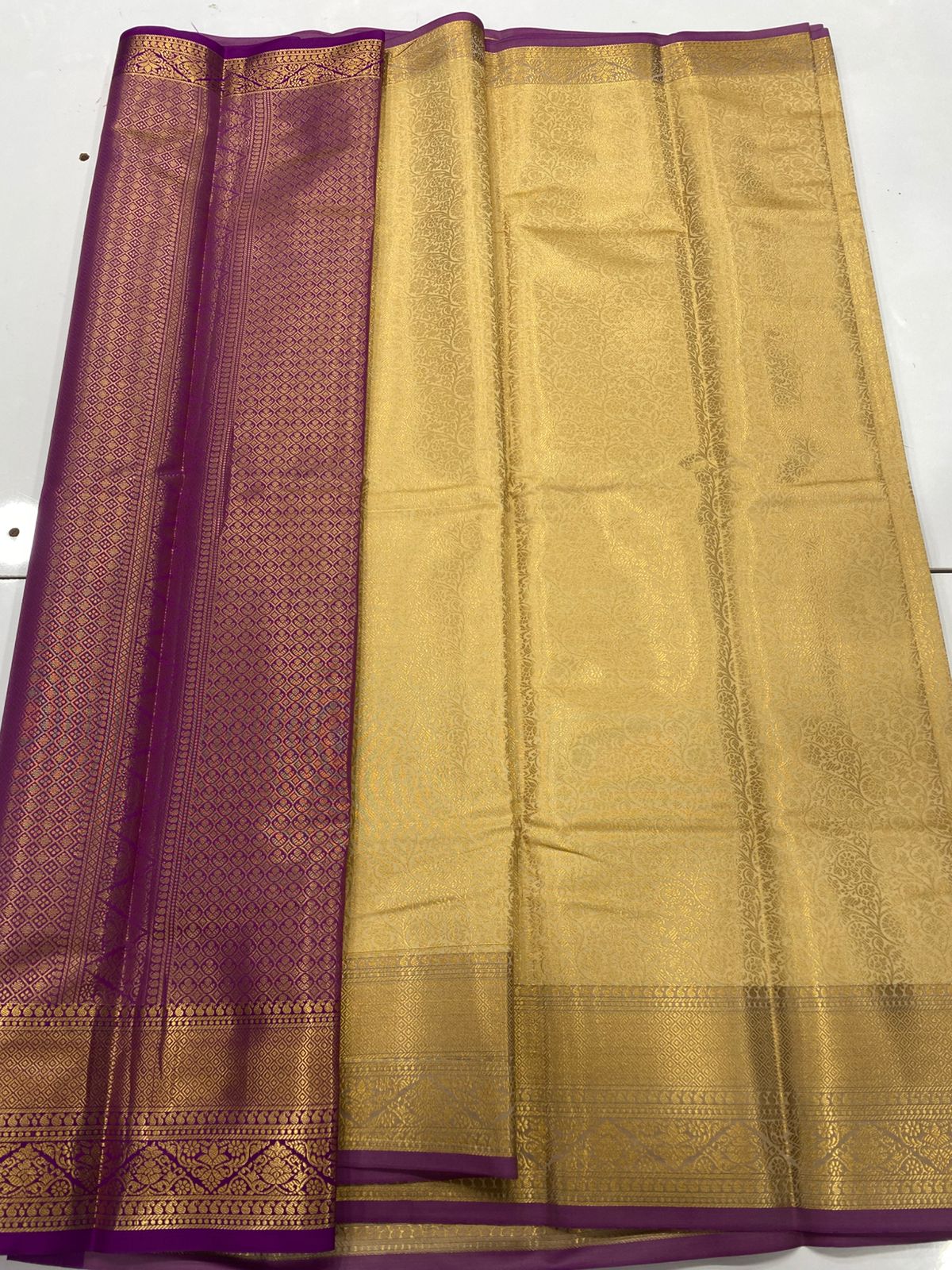 Semi Silk Broket Saree (3428-R3)