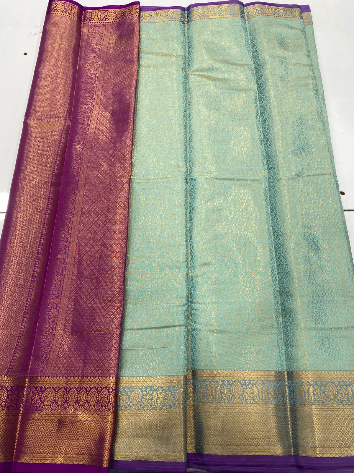 Semi Silk Broket Saree (3428-R3)