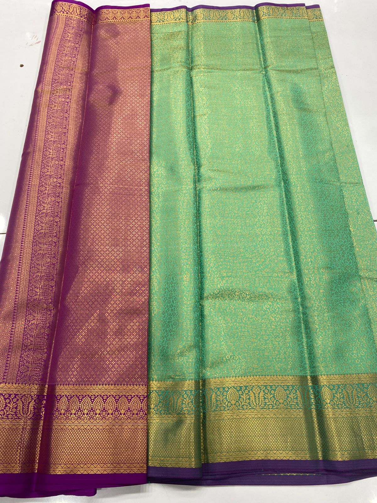 Semi Silk Broket Saree (3428-R3)