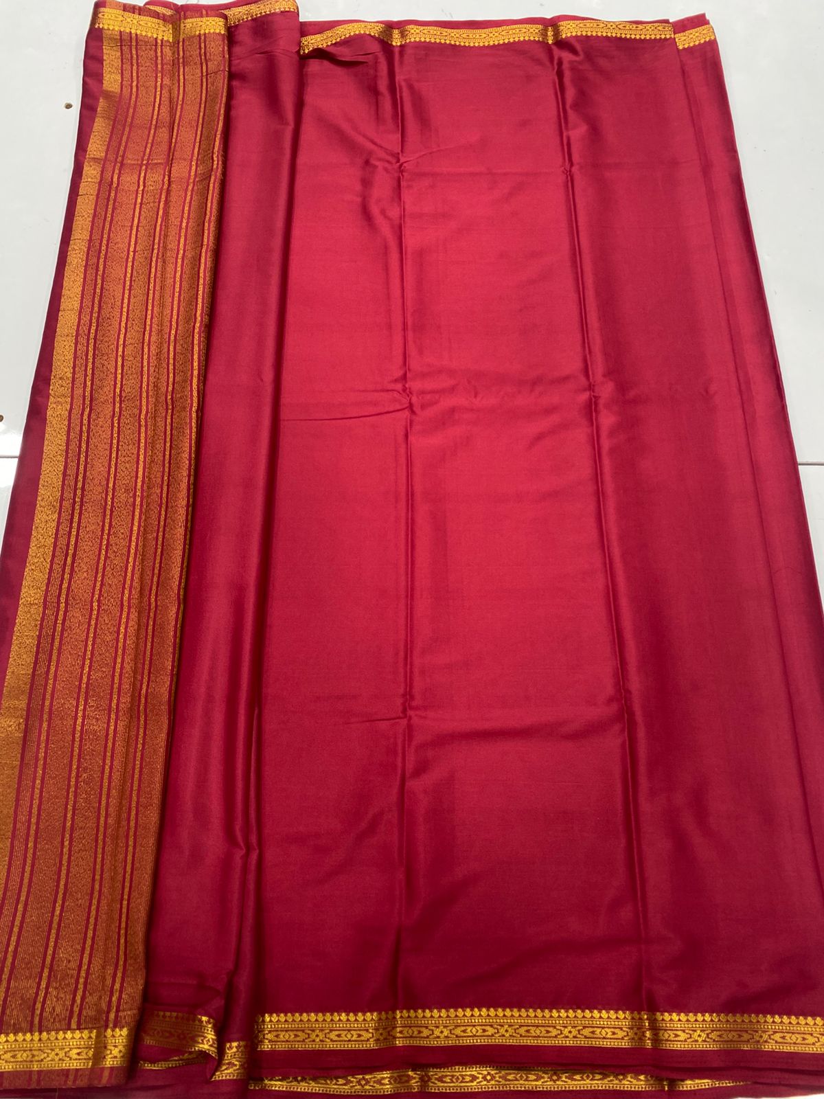 Mysore Crepe Self Saree (3441-R26)