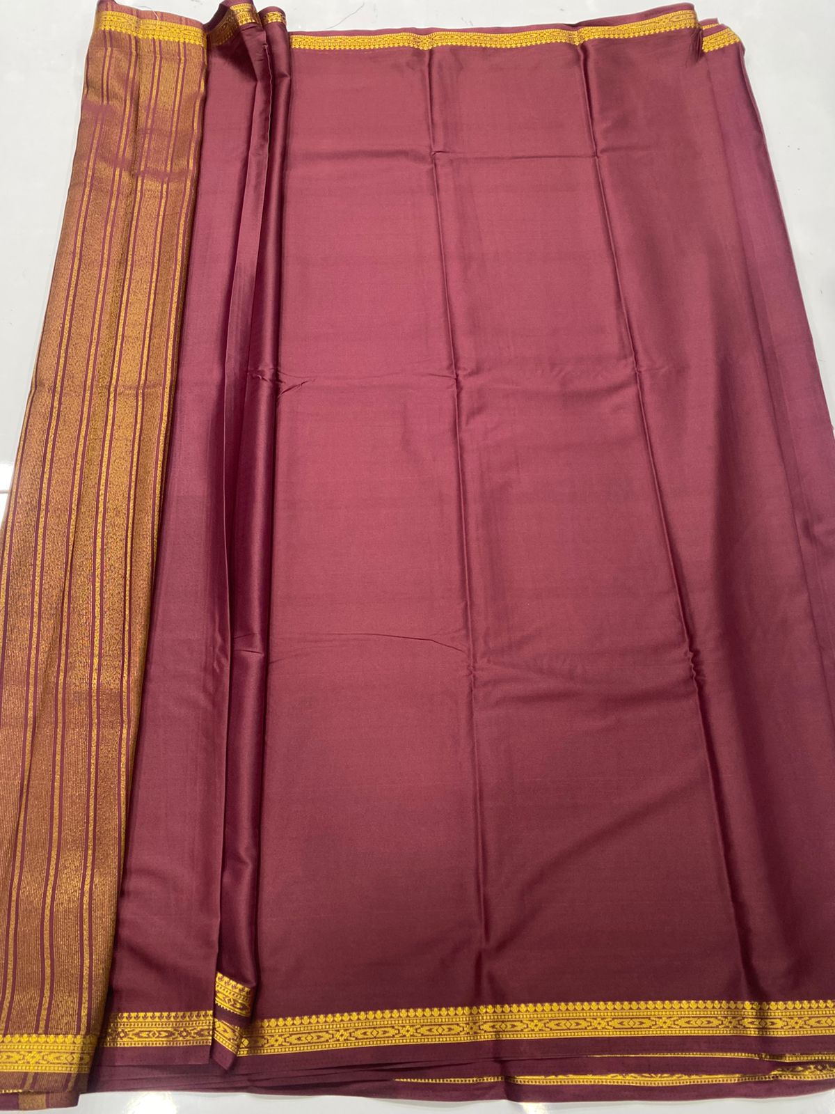 Mysore Crepe Self Saree (3441-R26)