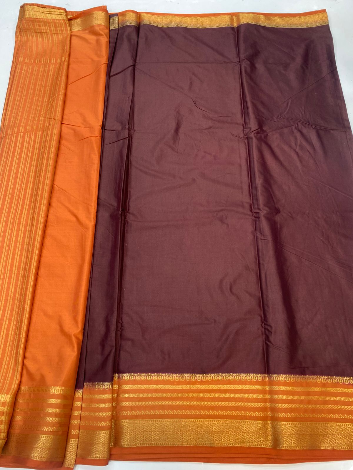 Mysore Crepe Zari Border Saree (3438-R11)