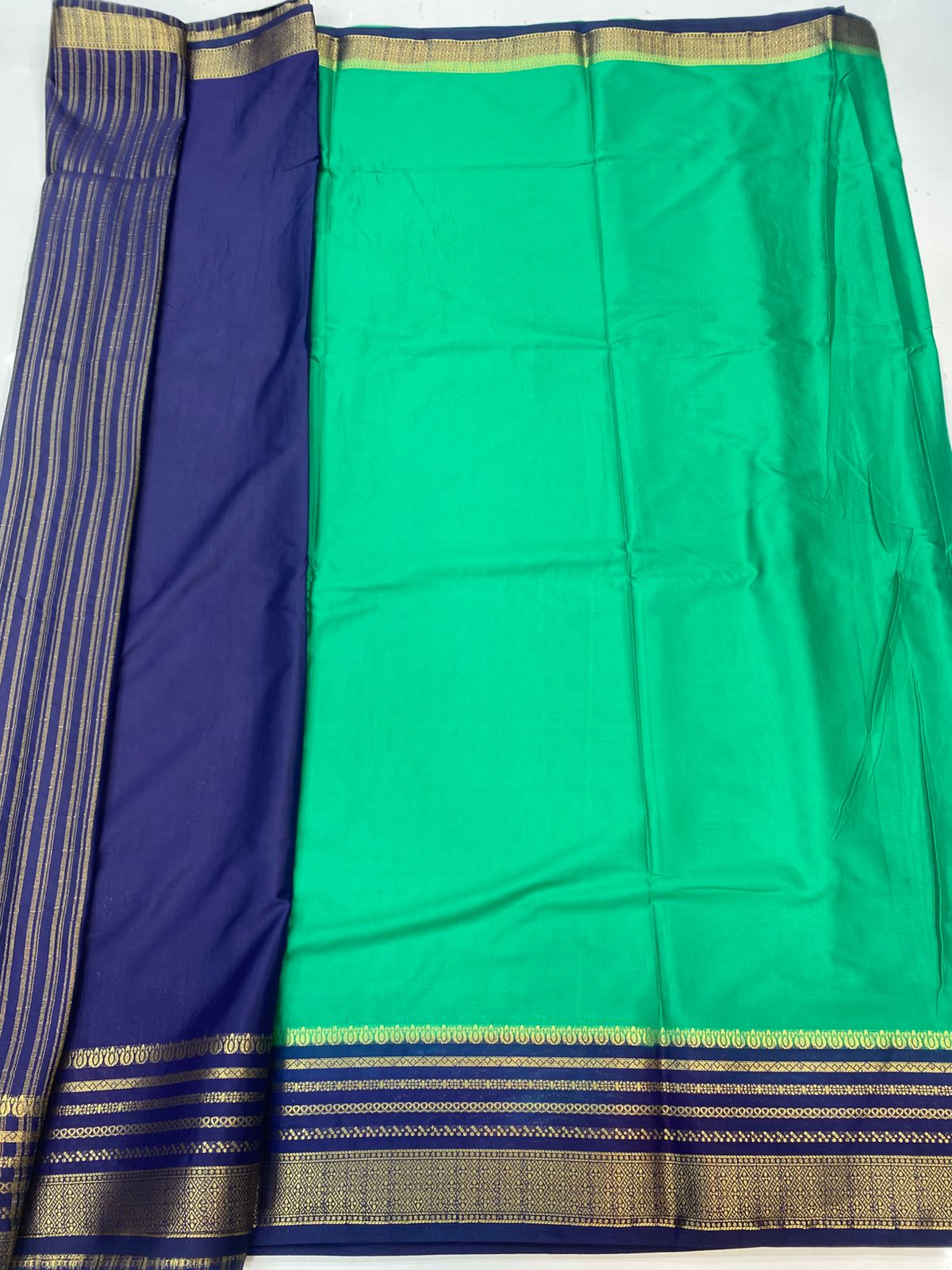 Mysore Crepe Zari Border Saree (3438-R11)