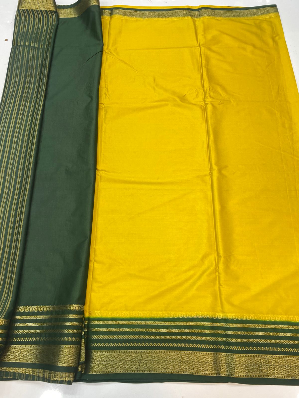 Mysore Crepe Zari Border Saree (3438-R11)