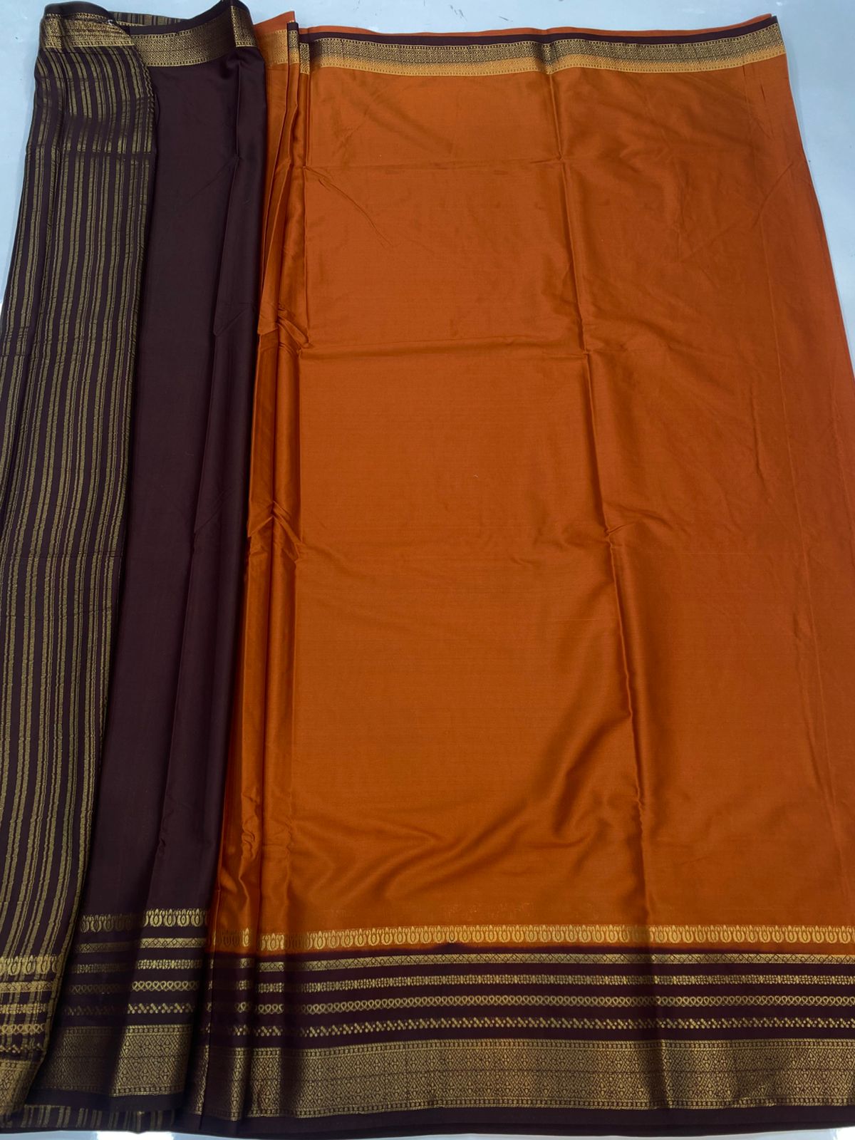 Mysore Crepe Zari Border Saree (3438-R11)
