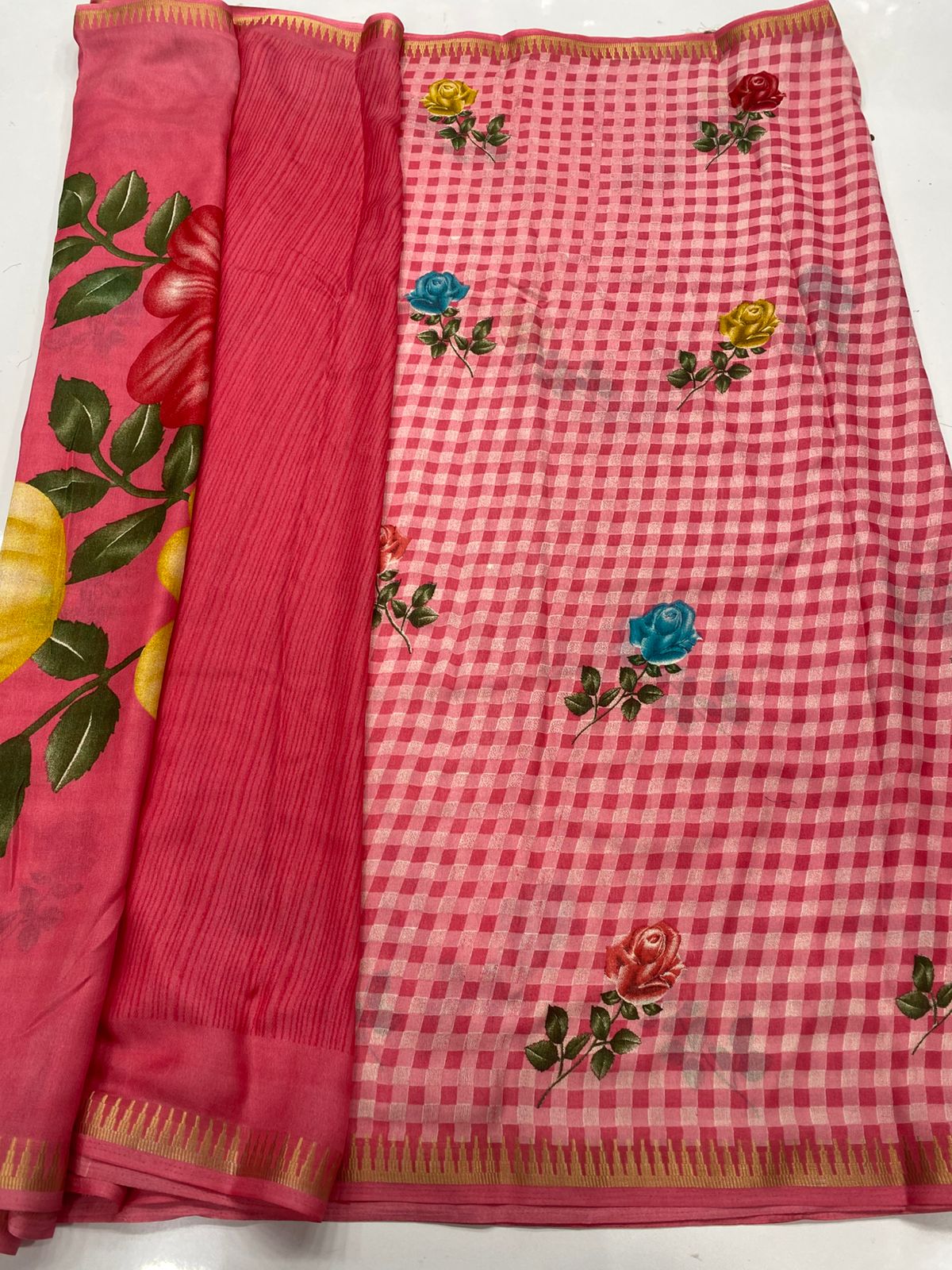 Fancy Soft Georgette Saree (3420-R41)