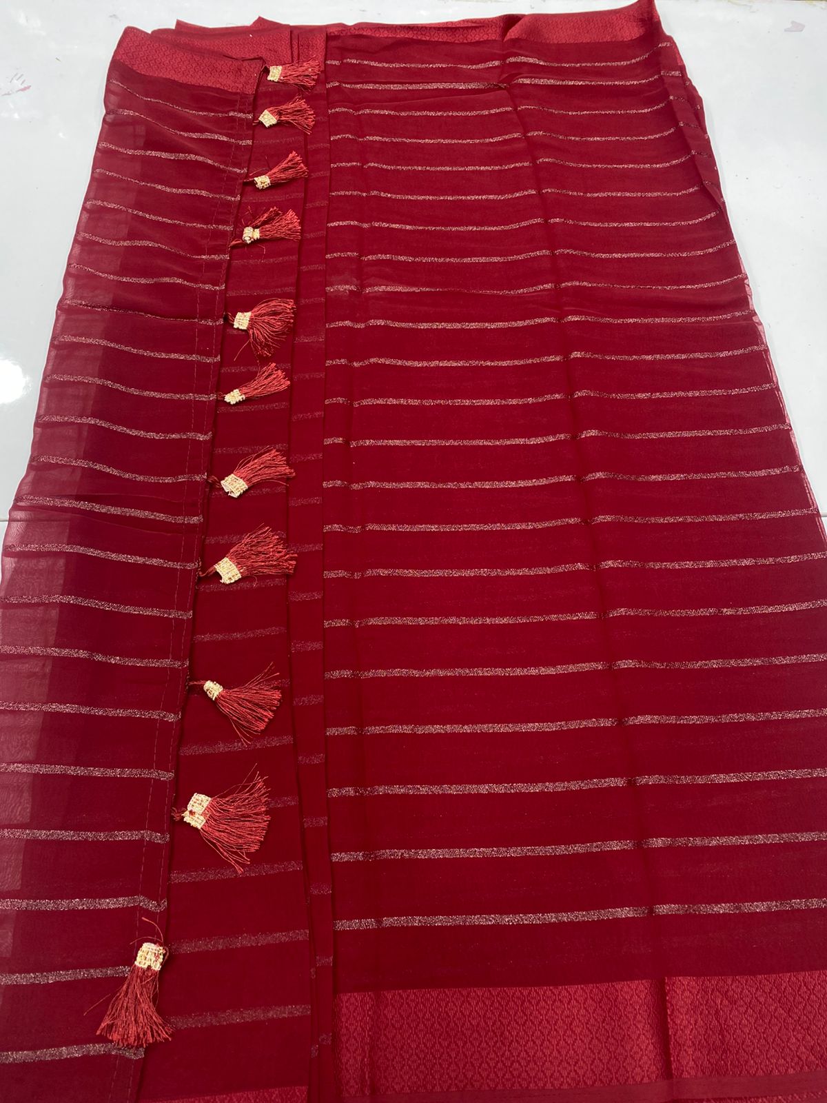 Fancy Space Silk Saree (3424-R36)