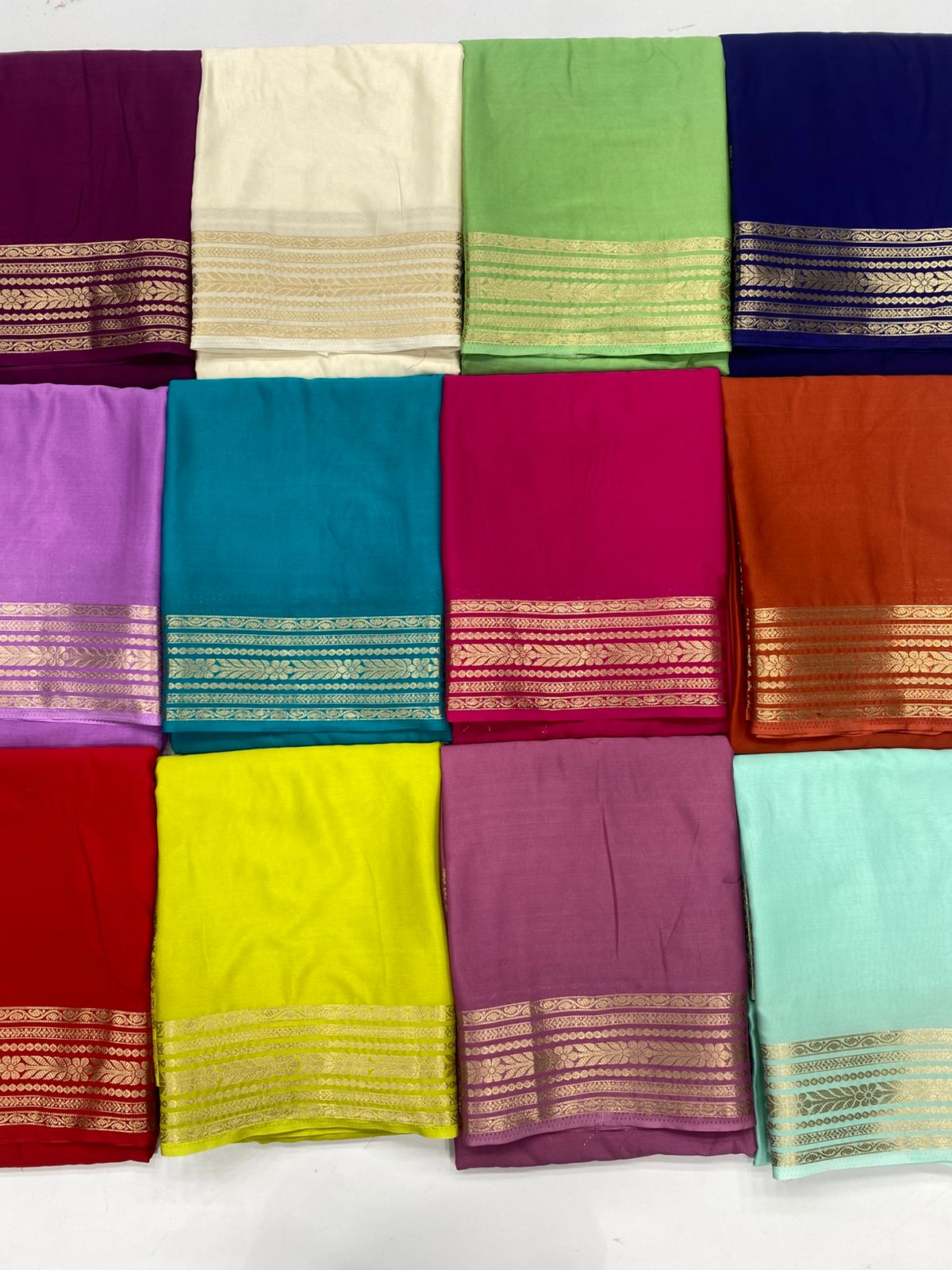 Mysore Crepe Self Saree (3443-R19)