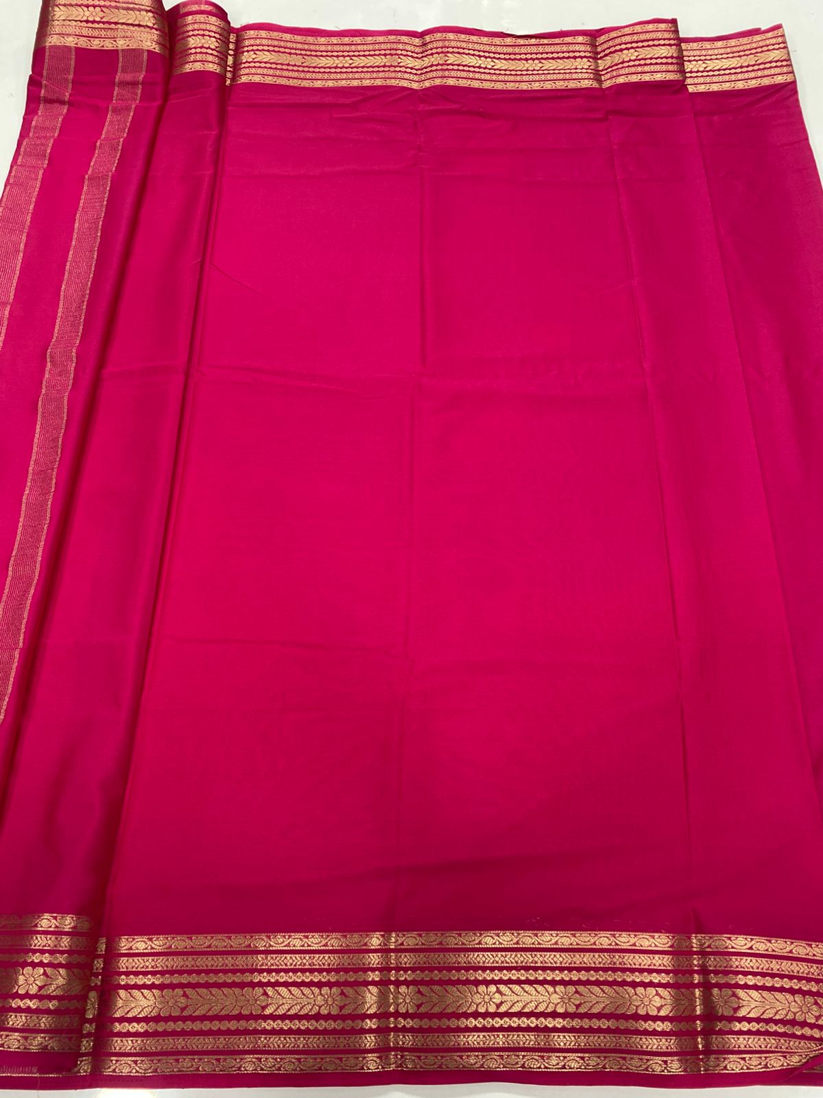 Mysore Crepe Self Saree (3443-R19)