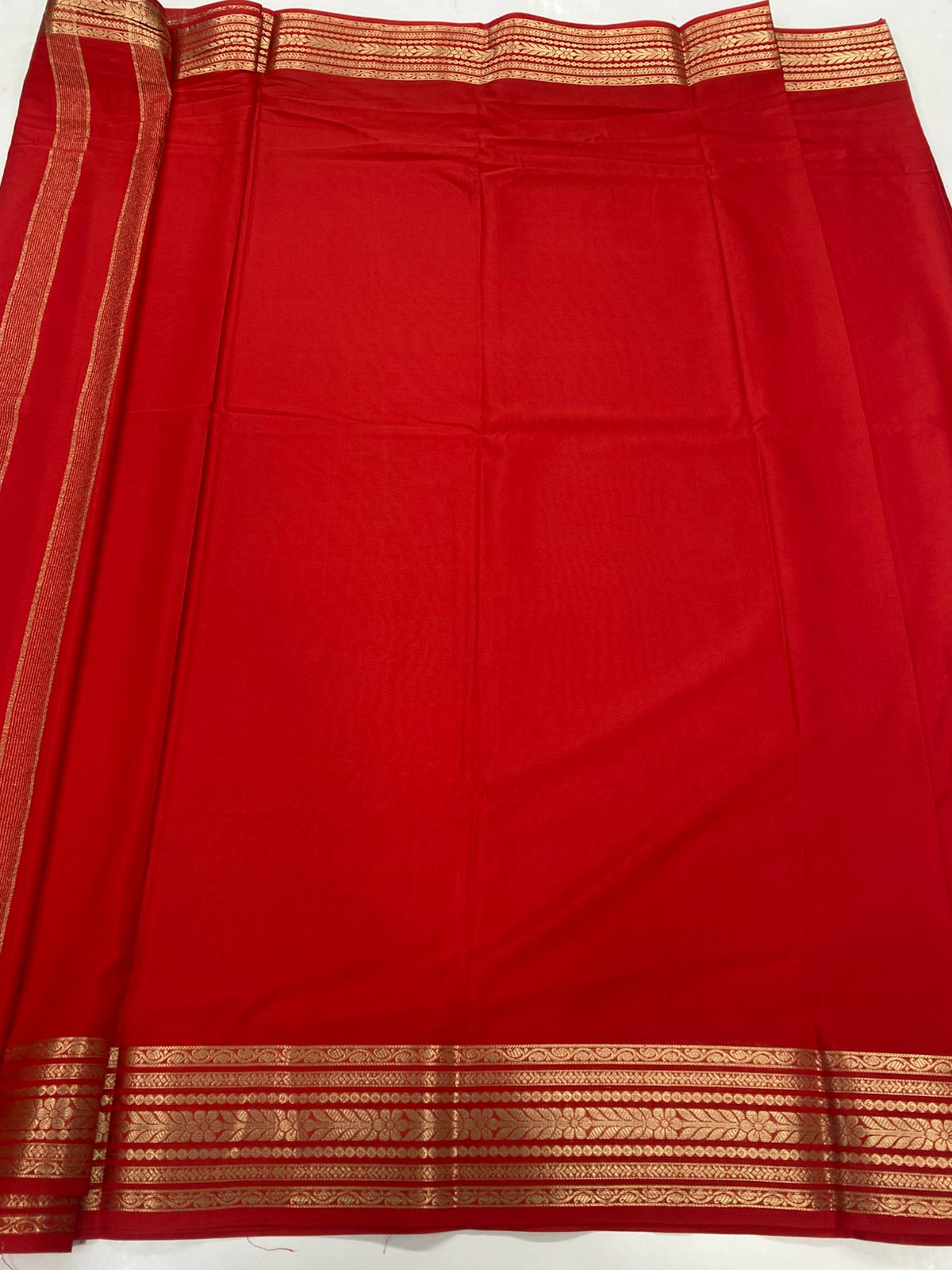 Mysore Crepe Self Saree (3443-R19)