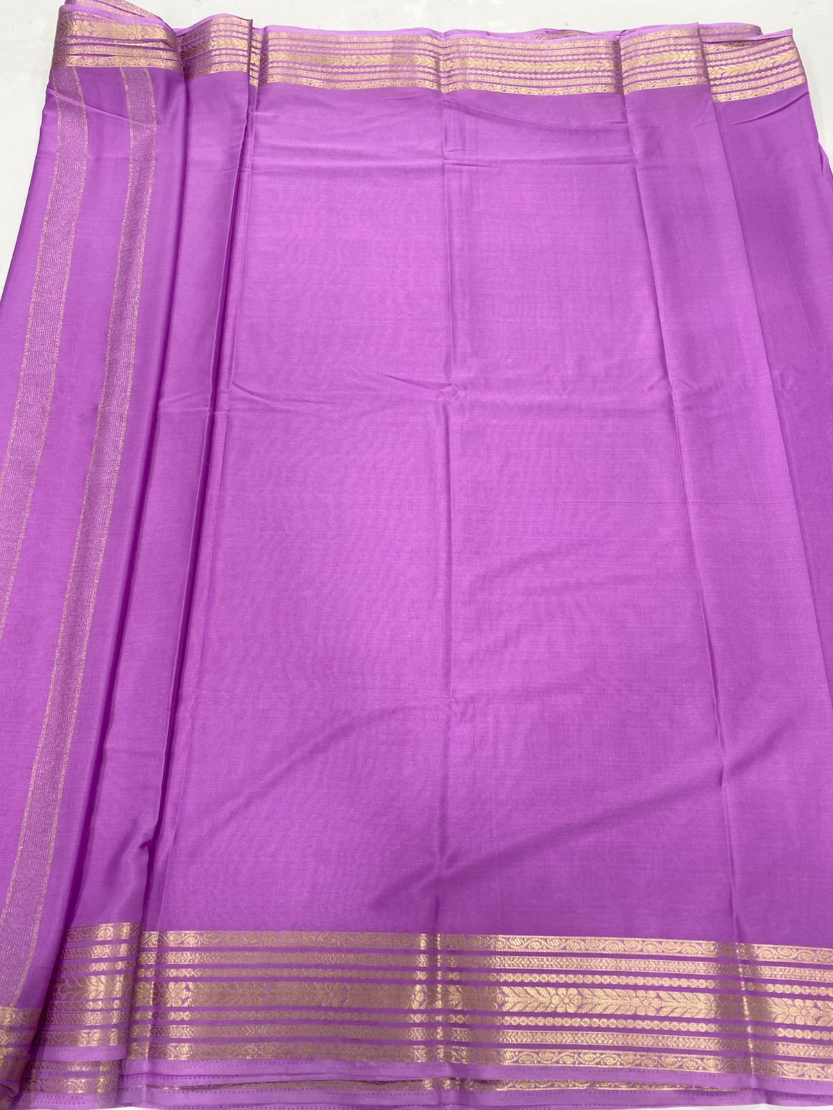 Mysore Crepe Self Saree (3443-R19)