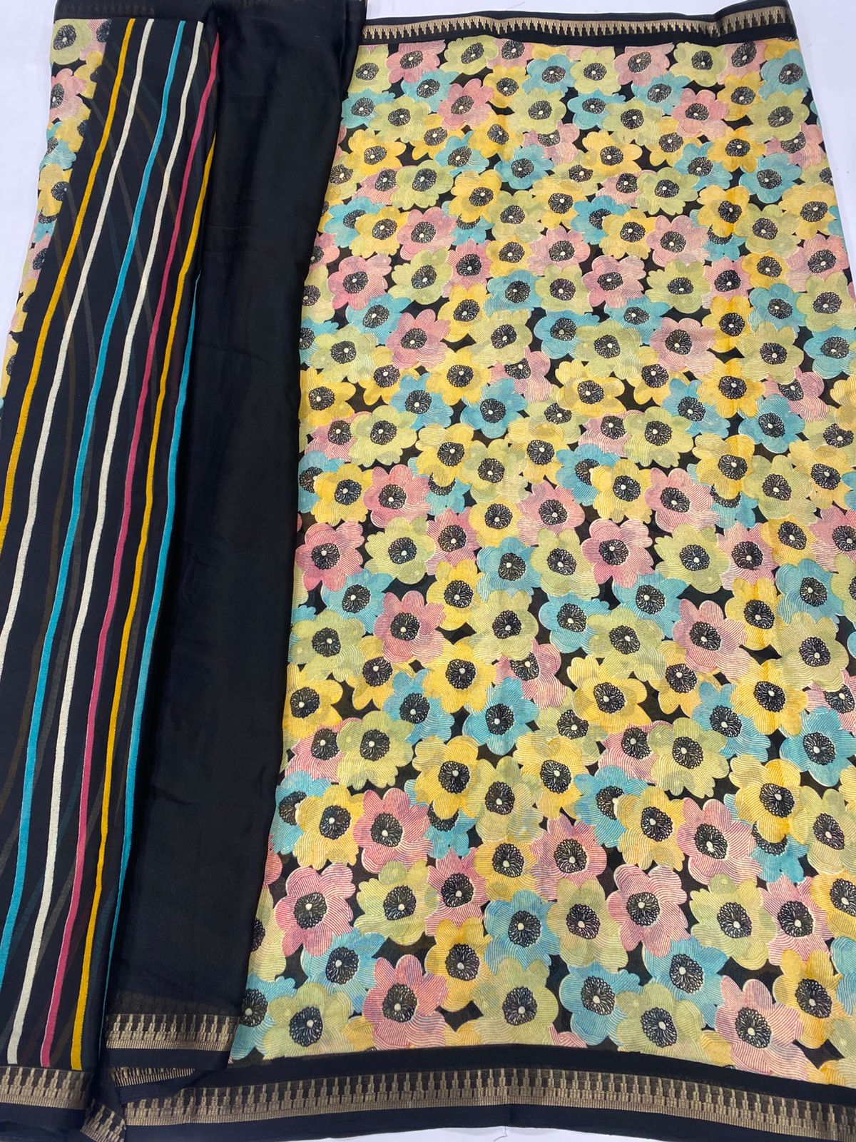 Fancy Soft Georgette Saree (3447-R30)