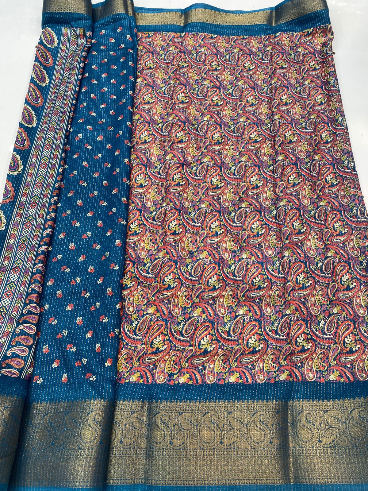 Fancy Georgette Digital Print Saree (3352B-R45)