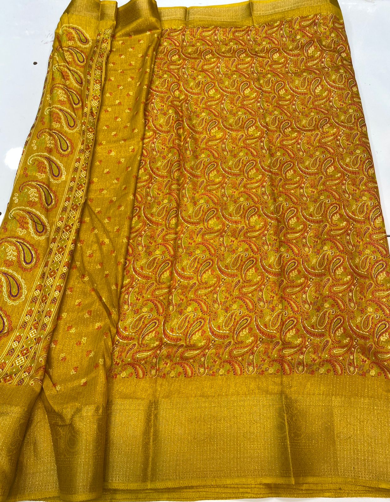 Fancy Georgette Digital Print Saree (3352B-R45)