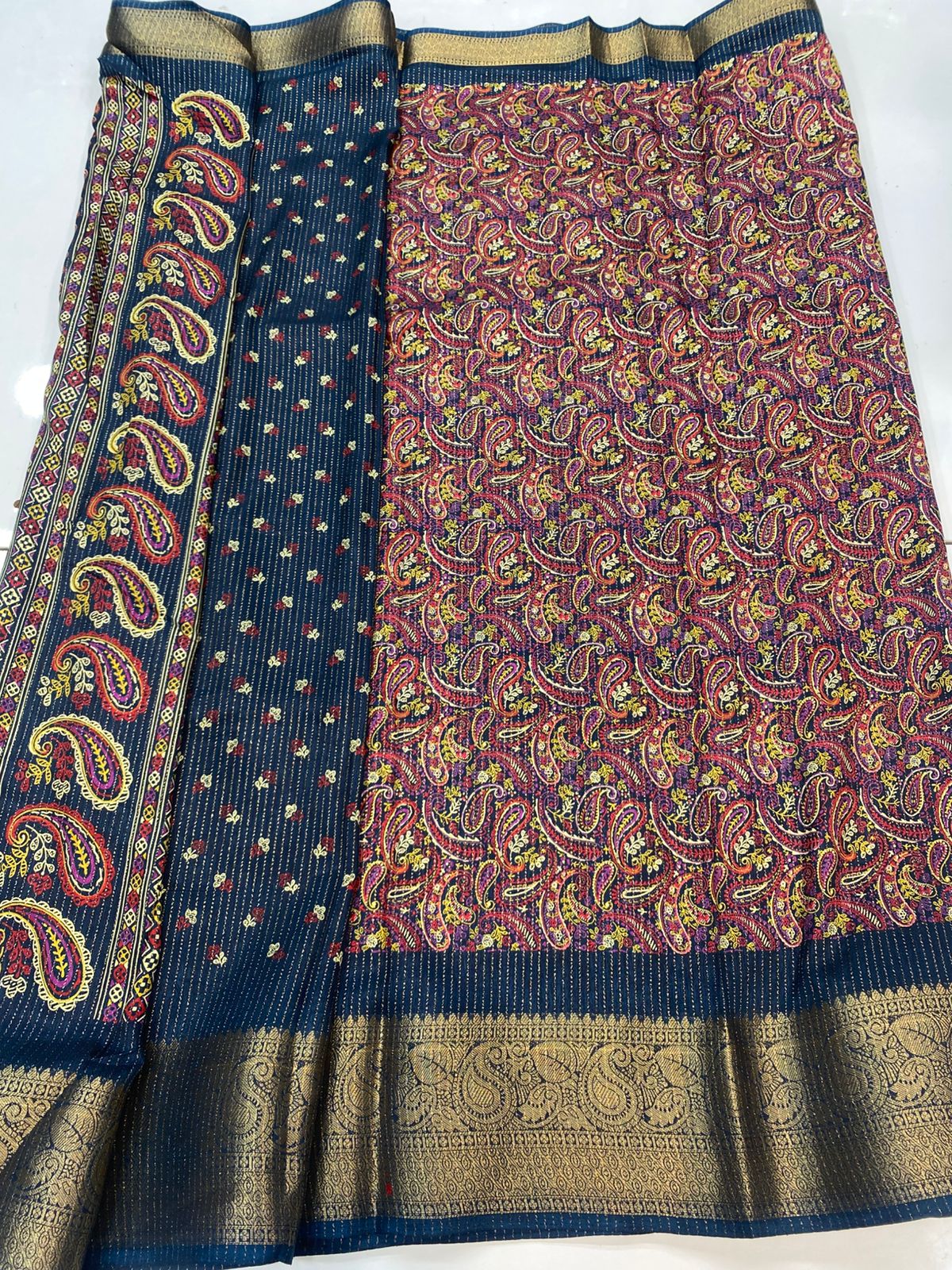 Fancy Georgette Digital Print Saree (3352B-R45)