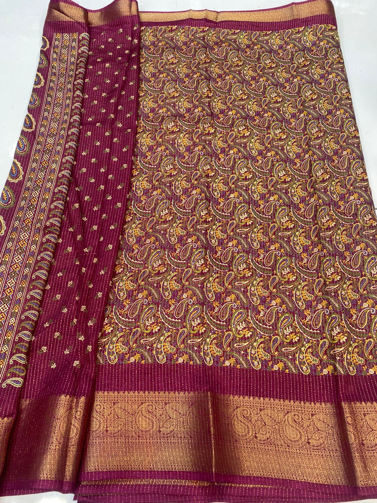 Fancy Georgette Digital Print Saree (3352B-R45)