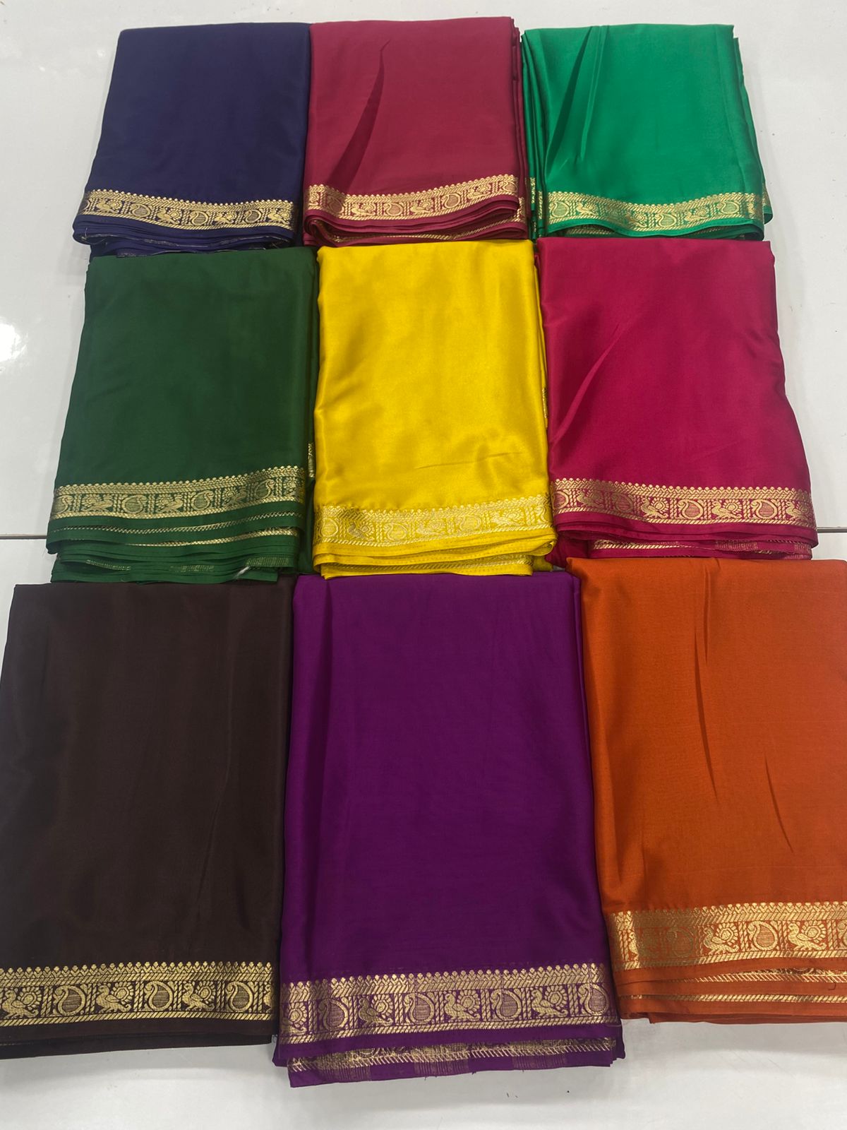 Mysore Crepe Self Saree (3441A-R19)