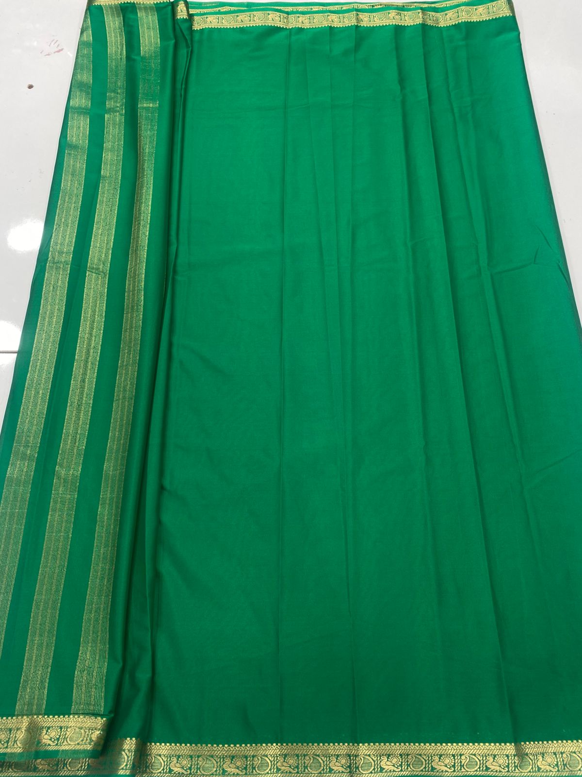 Mysore Crepe Self Saree (3441A-R19)